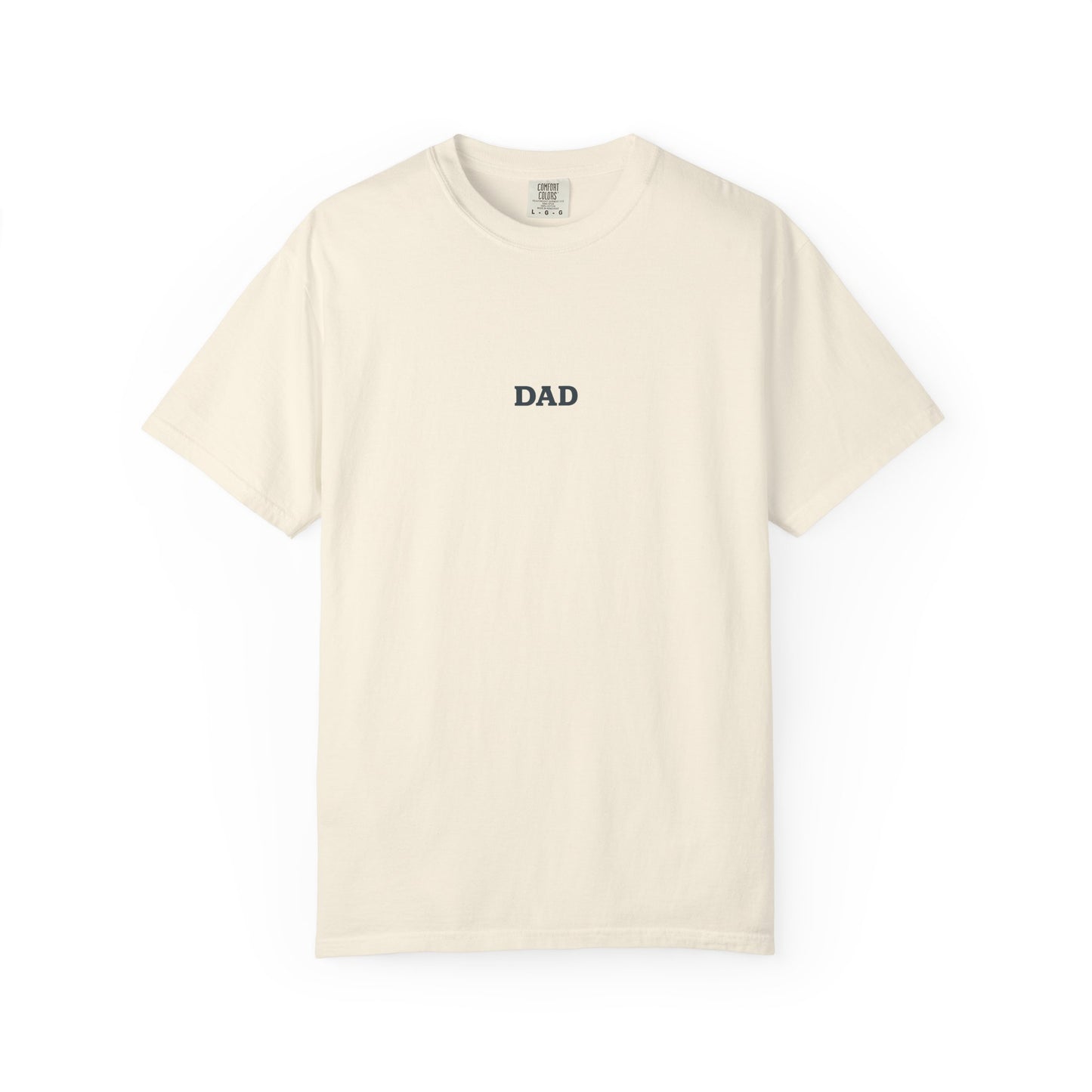 Father’s Day “Dad – Heavy Shoulders, Strong Hands, Full Heart” T-Shirt – Rustic Woodcut Edition