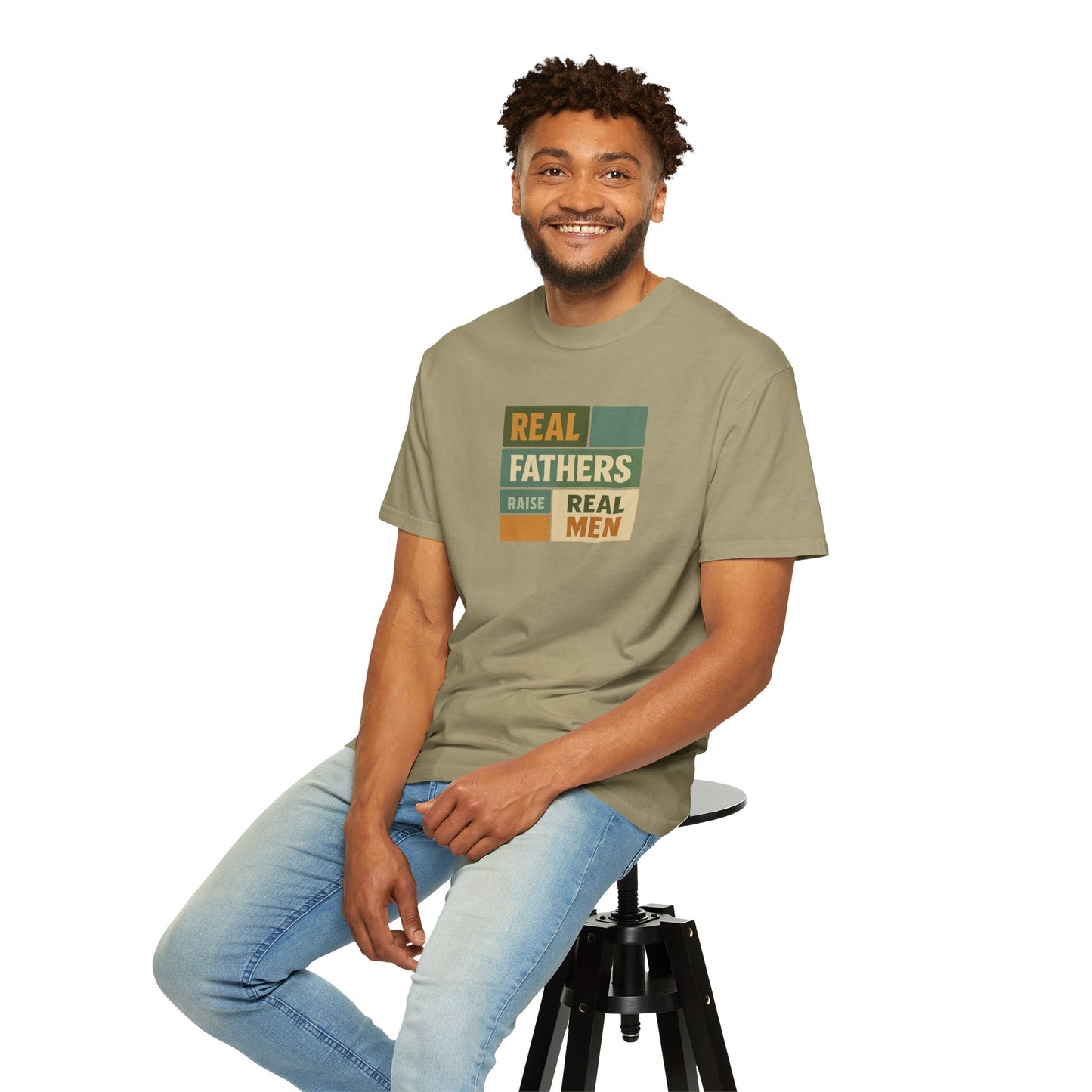 Real Fathers T-Shirt, Unisex Dad Tee, Garment-Dyed Shirt, Father's Day Gift, Real Men Apparel, Casual Gift for Dads