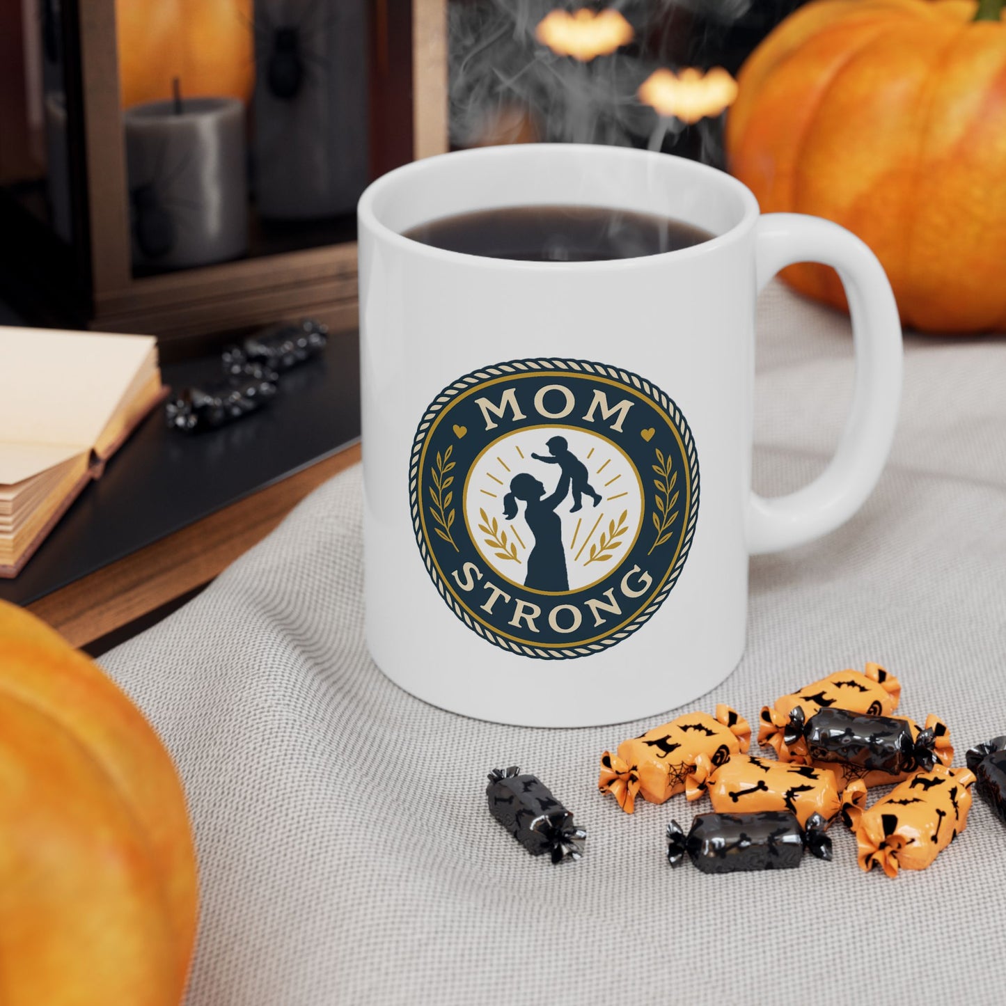 Mom Strong Personalized Ceramic Mug - Perfect Gift for Moms!