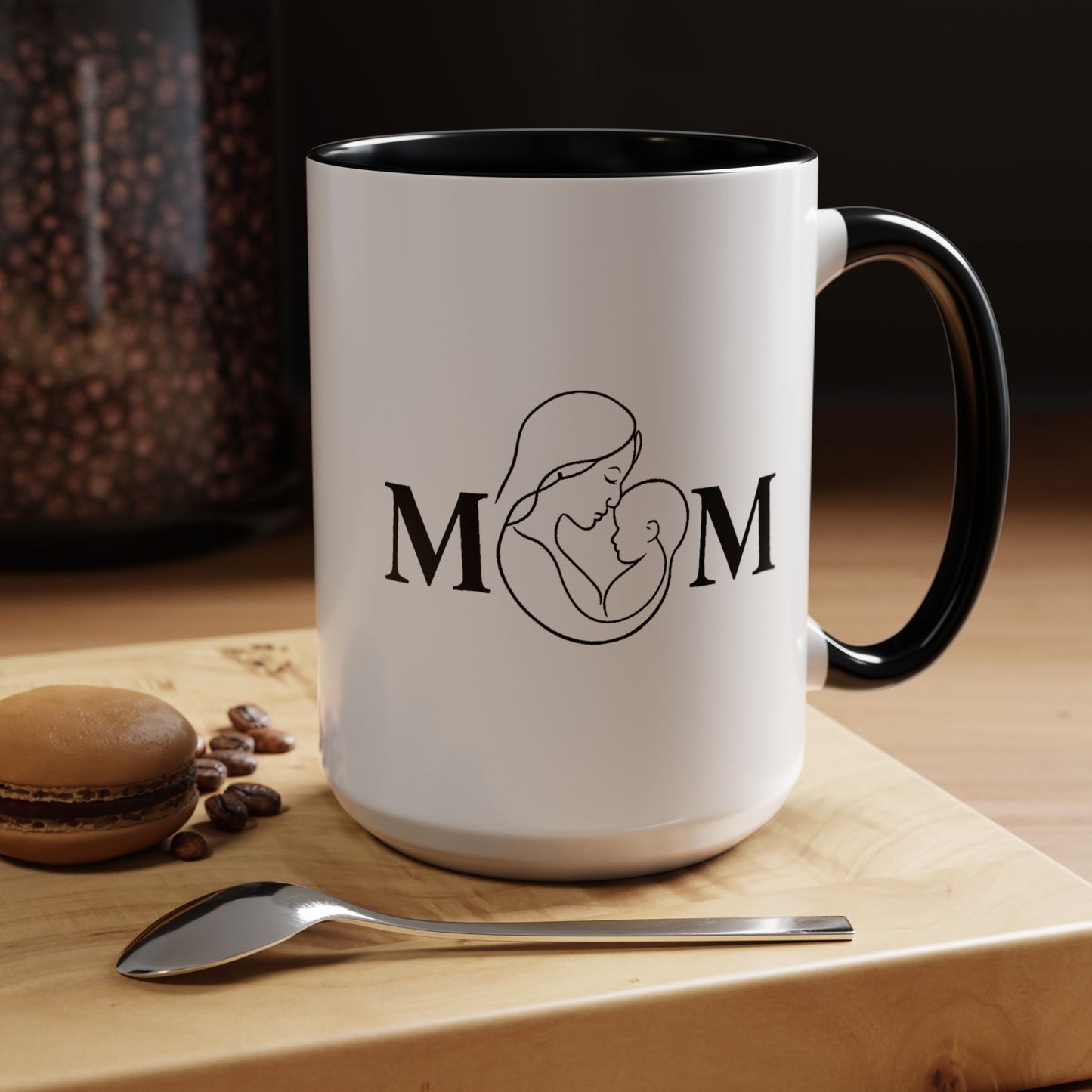Mom Love Accent Coffee Mug - Perfect Gift for Mother's Day & Special Occasions