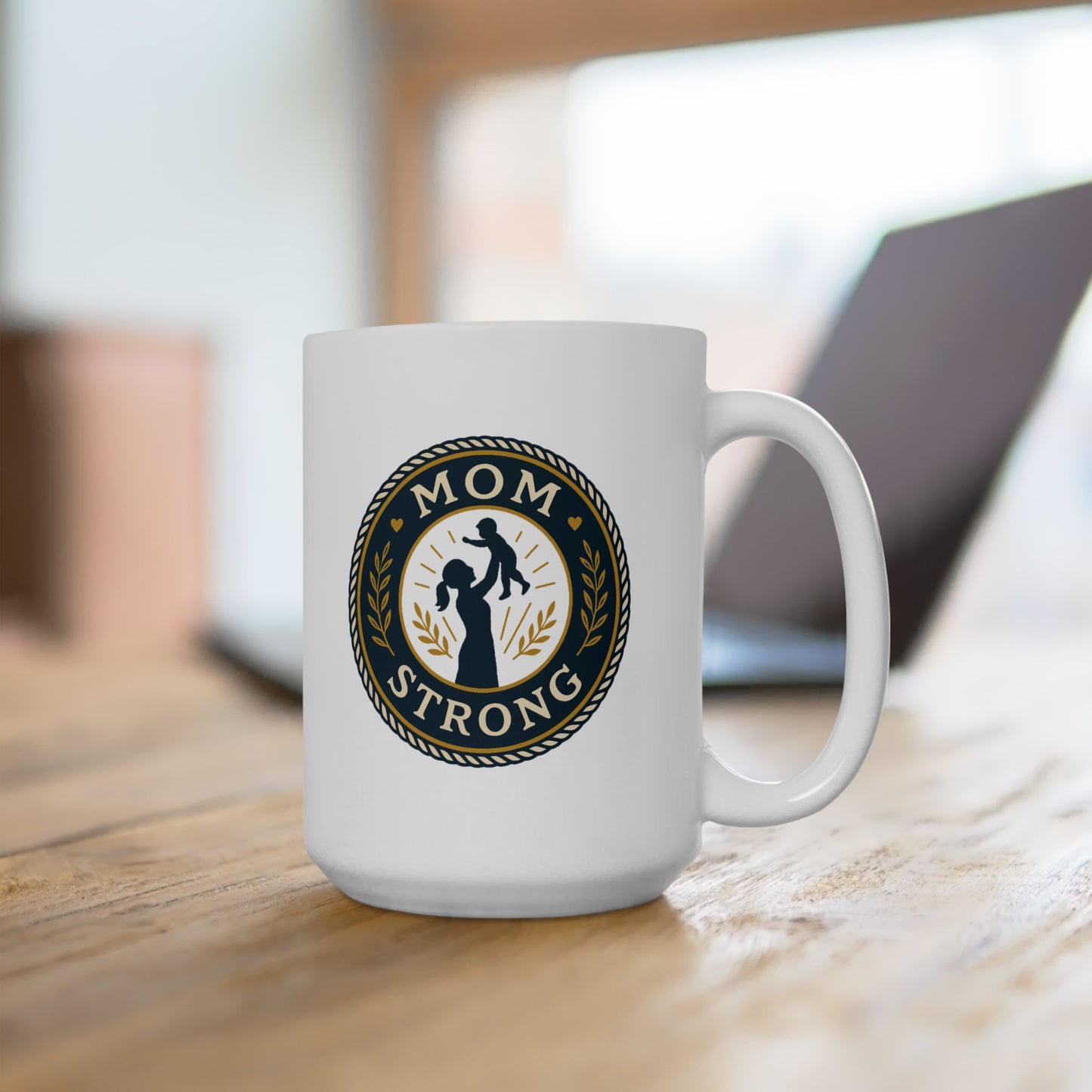 Mom Strong Personalized Ceramic Mug - Perfect Gift for Moms!