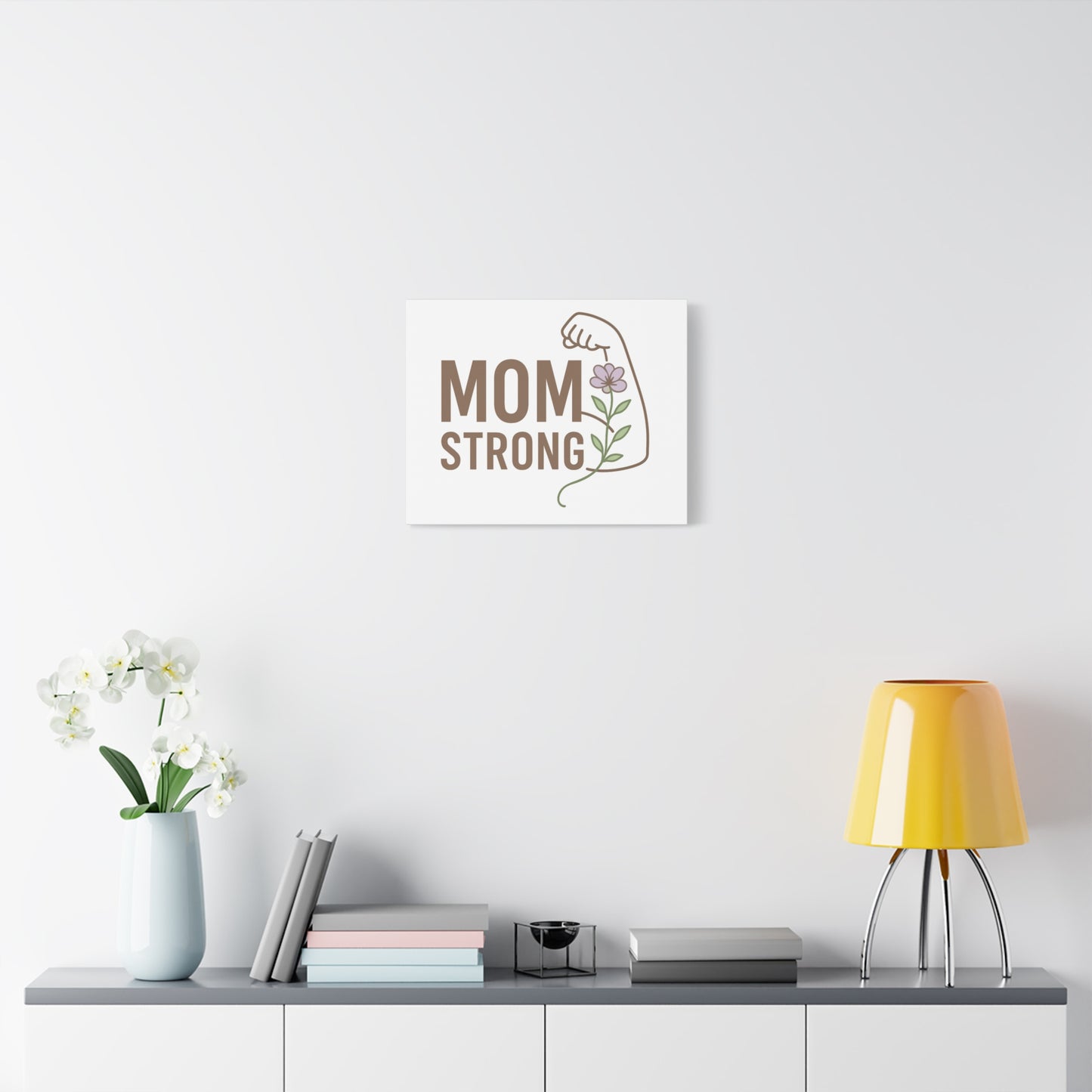 Mom Strong Canvas Art - Motivational Wall Decor for Moms