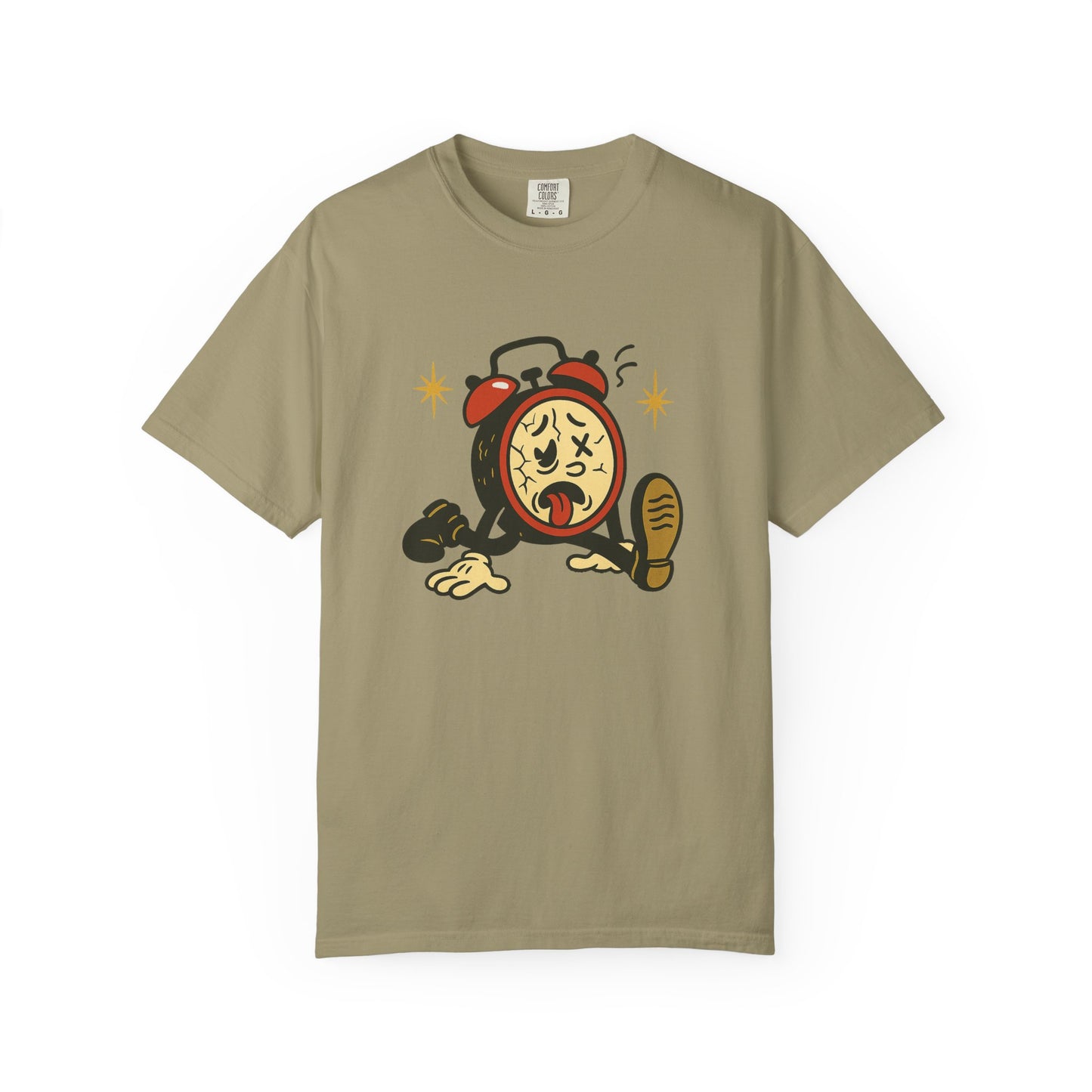 Funny Retro Alarm Clock Graphic T-Shirt, Unisex Humor Tee, Perfect Gift for Lazy Mornings, Casual Wear, Unique Graphic Shirt