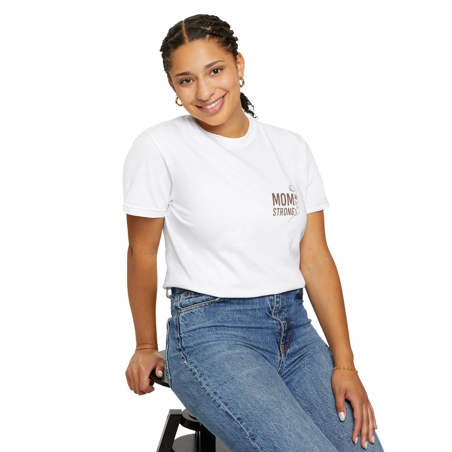 Mom Strong Unisex Garment-Dyed T-Shirt - Perfect Gift for Mother's Day or Celebrations