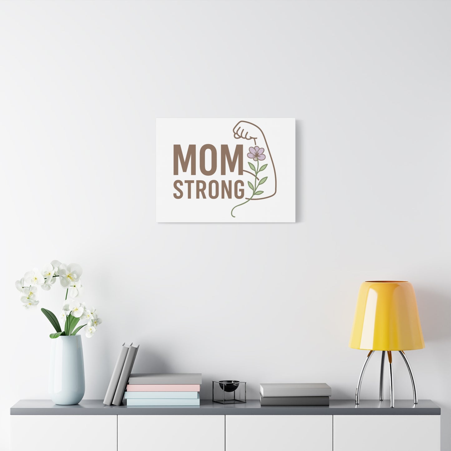 Mom Strong Canvas Art - Motivational Wall Decor for Moms