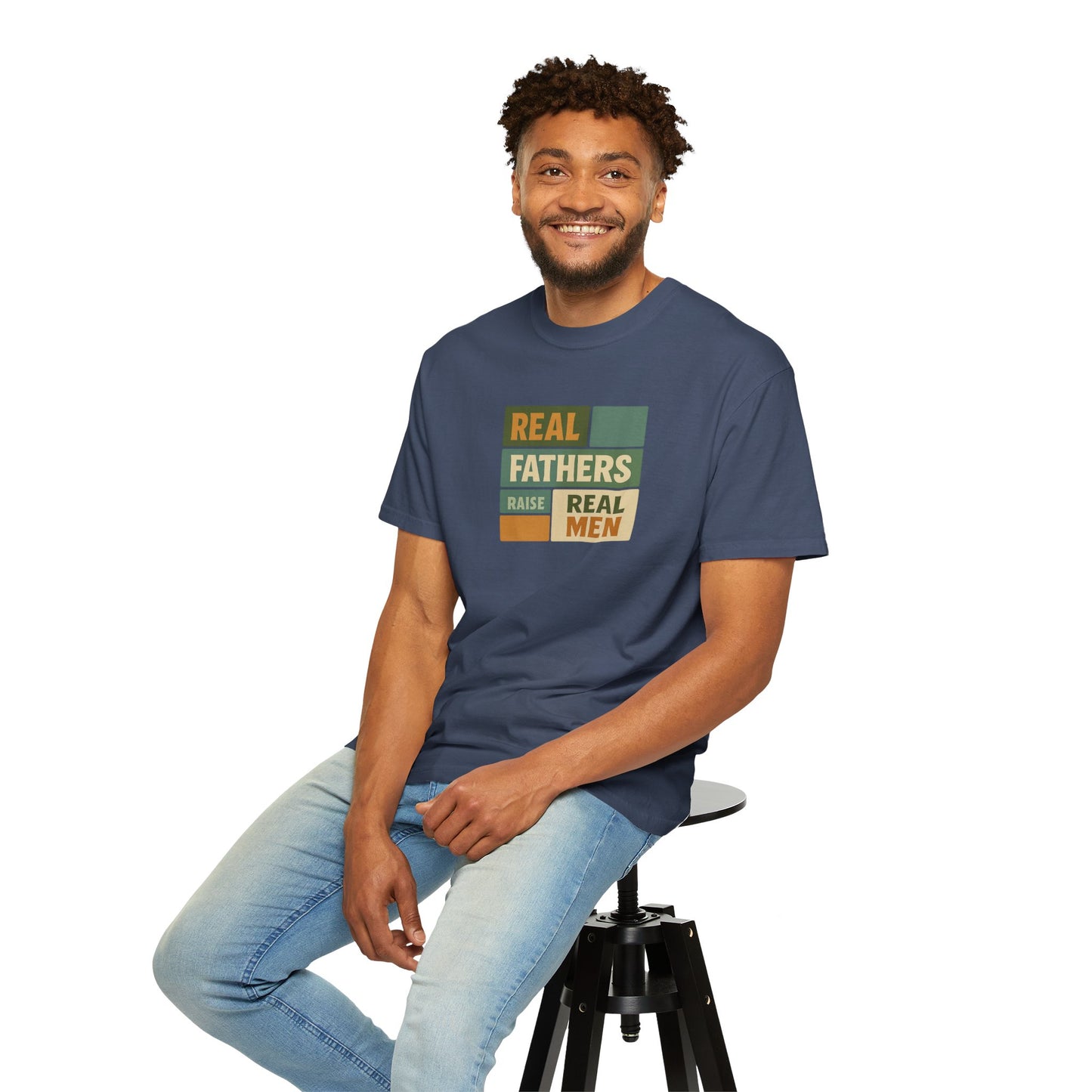 Real Fathers T-Shirt, Unisex Dad Tee, Garment-Dyed Shirt, Father's Day Gift, Real Men Apparel, Casual Gift for Dads