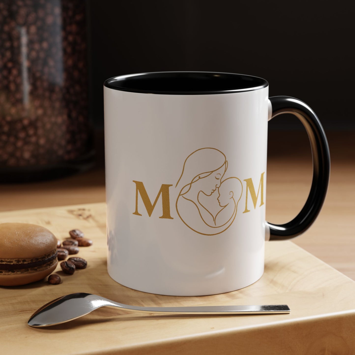 Elegant Mom Coffee Mug - Gold Accent | Perfect Gift for Mothers Day & Special Occasions