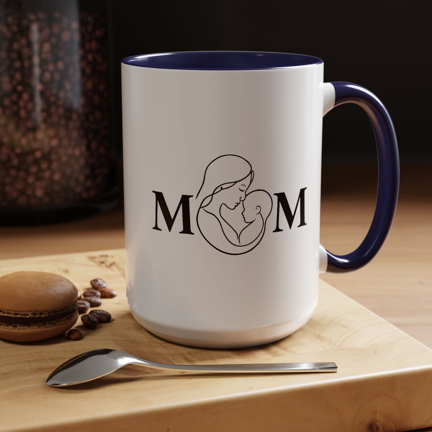 Mom Love Accent Coffee Mug - Perfect Gift for Mother's Day & Special Occasions