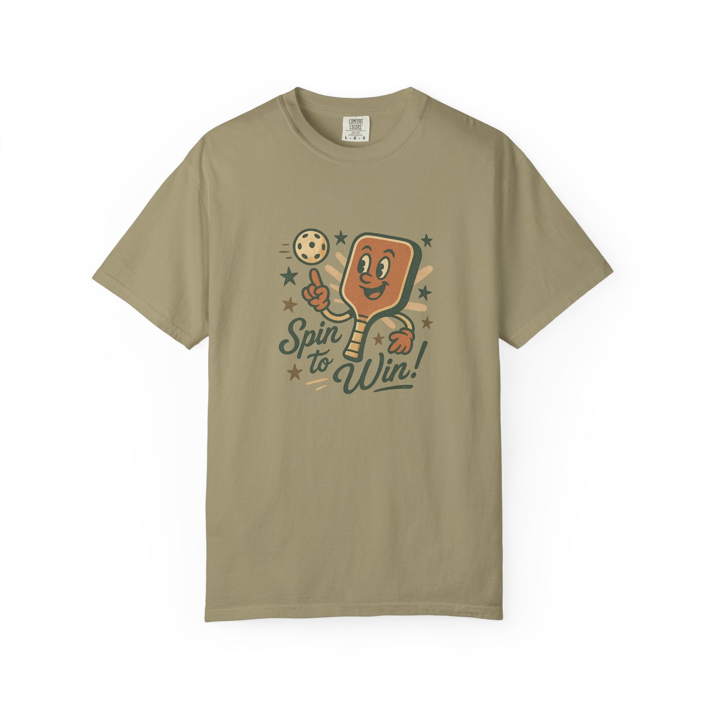 Retro "Spin to Win!" Pickleball T-Shirt – Vintage Cartoon Style