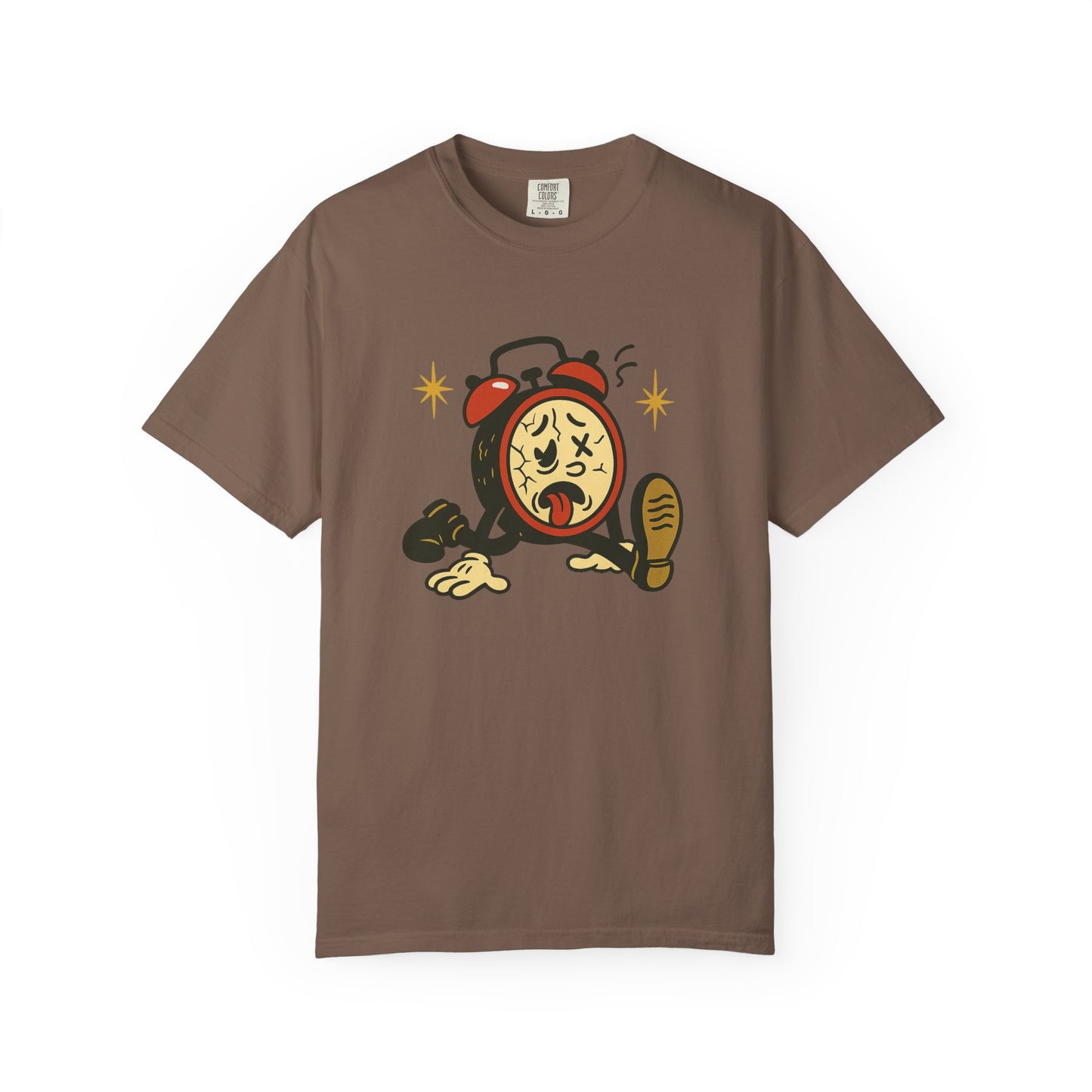Funny Retro Alarm Clock Graphic T-Shirt, Unisex Humor Tee, Perfect Gift for Lazy Mornings, Casual Wear, Unique Graphic Shirt