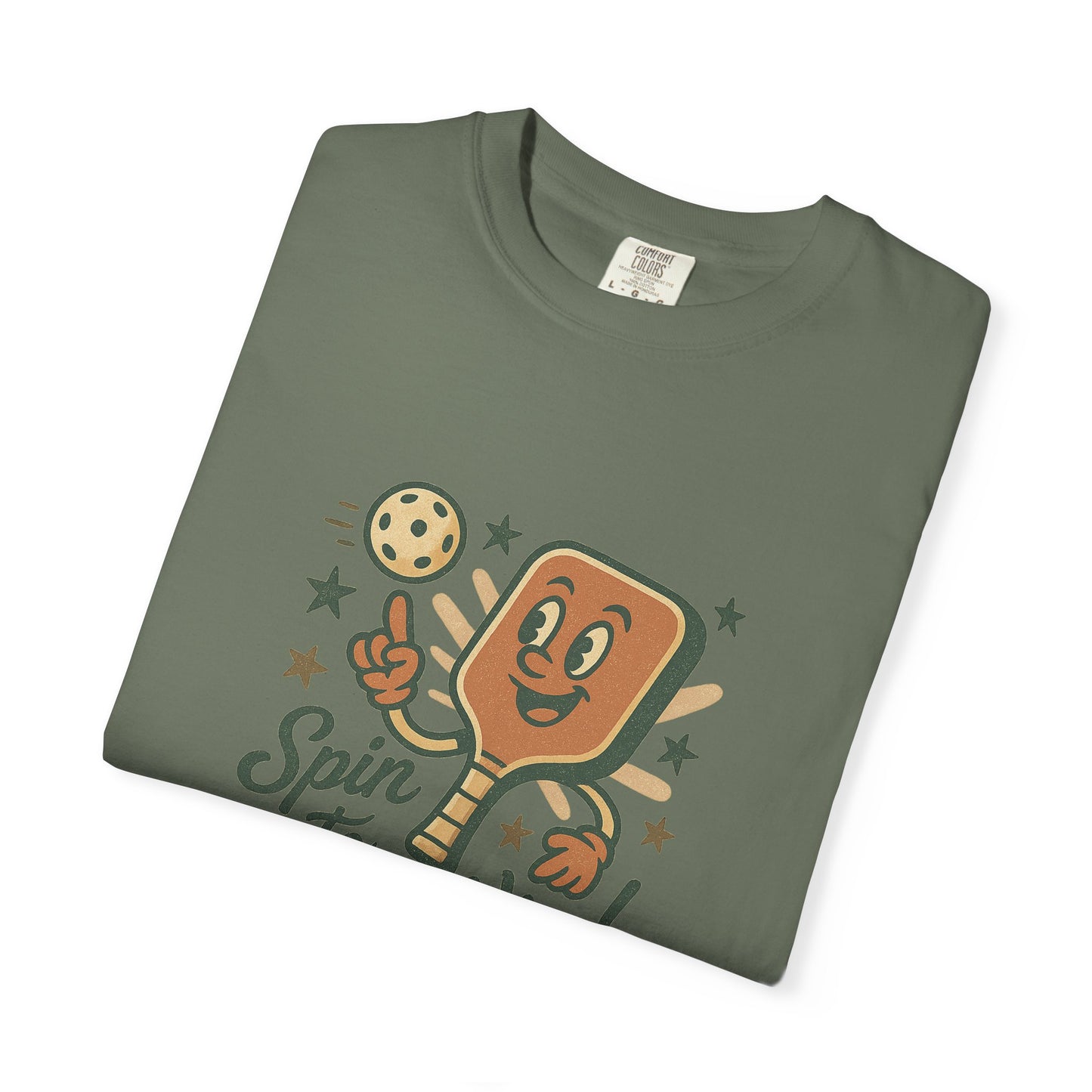 Retro "Spin to Win!" Pickleball T-Shirt – Vintage Cartoon Style