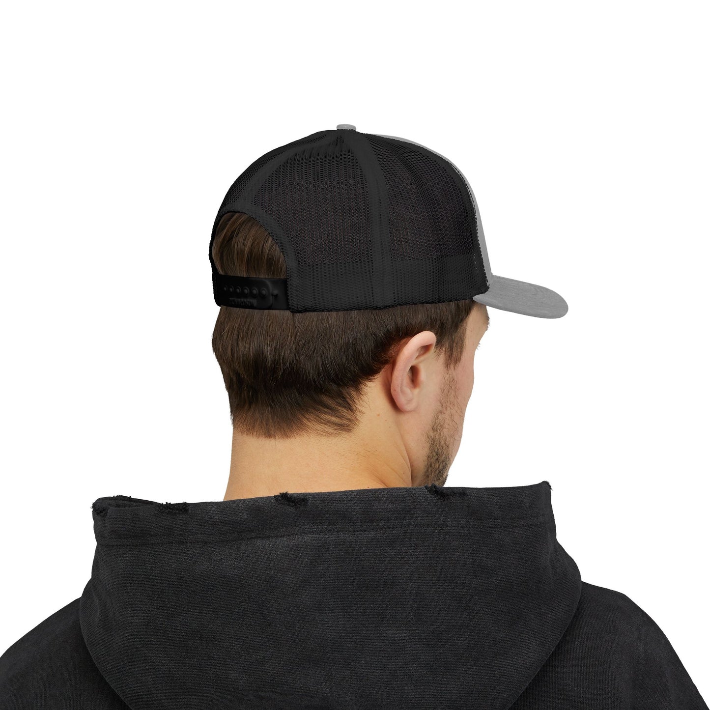 Father Names Line-Up Trucker Hat - Minimalist Black & White Design