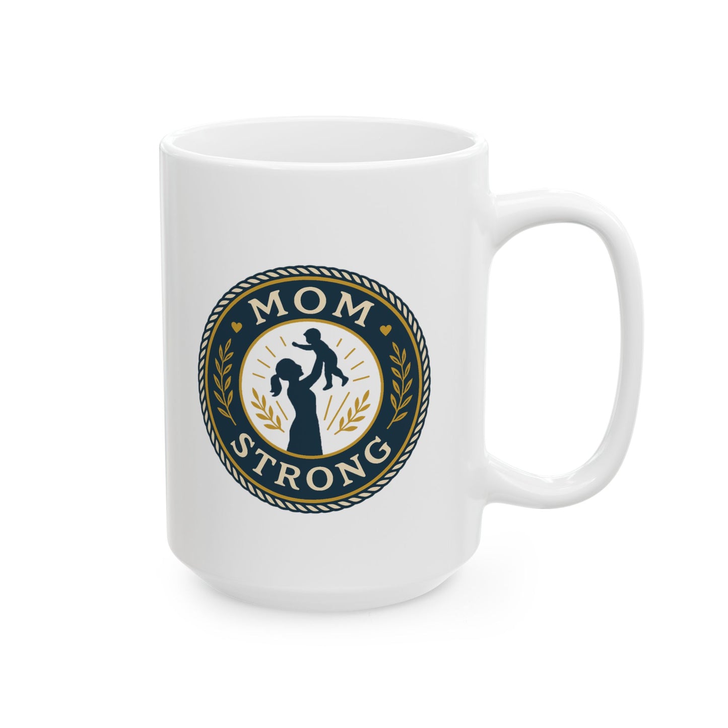 Mom Strong Personalized Ceramic Mug - Perfect Gift for Moms!