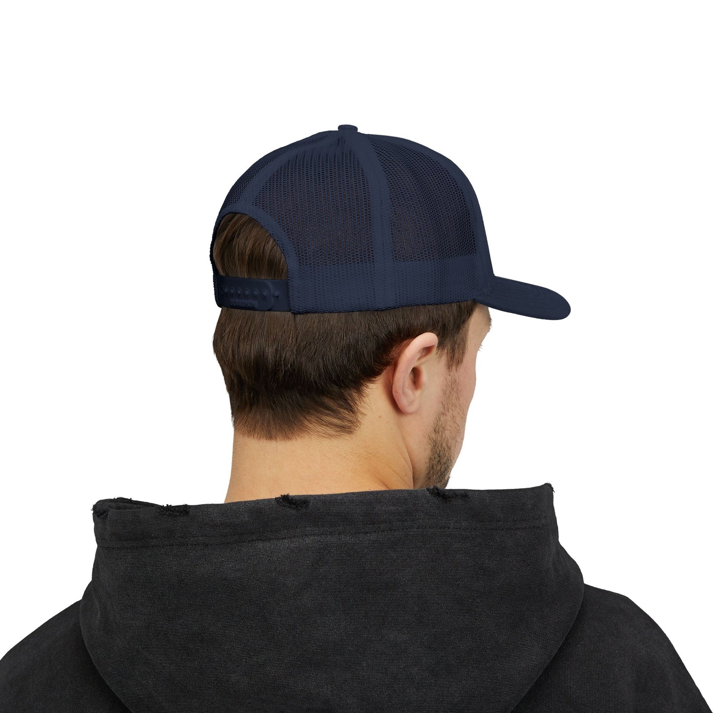 Father Names Line-Up Trucker Hat - Minimalist Black & White Design