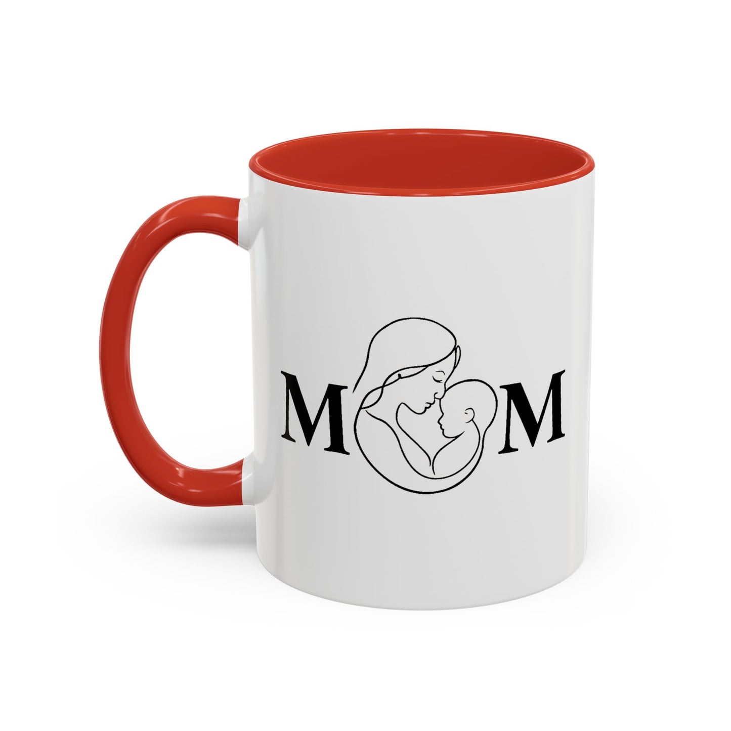 Mom Love Accent Coffee Mug - Perfect Gift for Mother's Day & Special Occasions