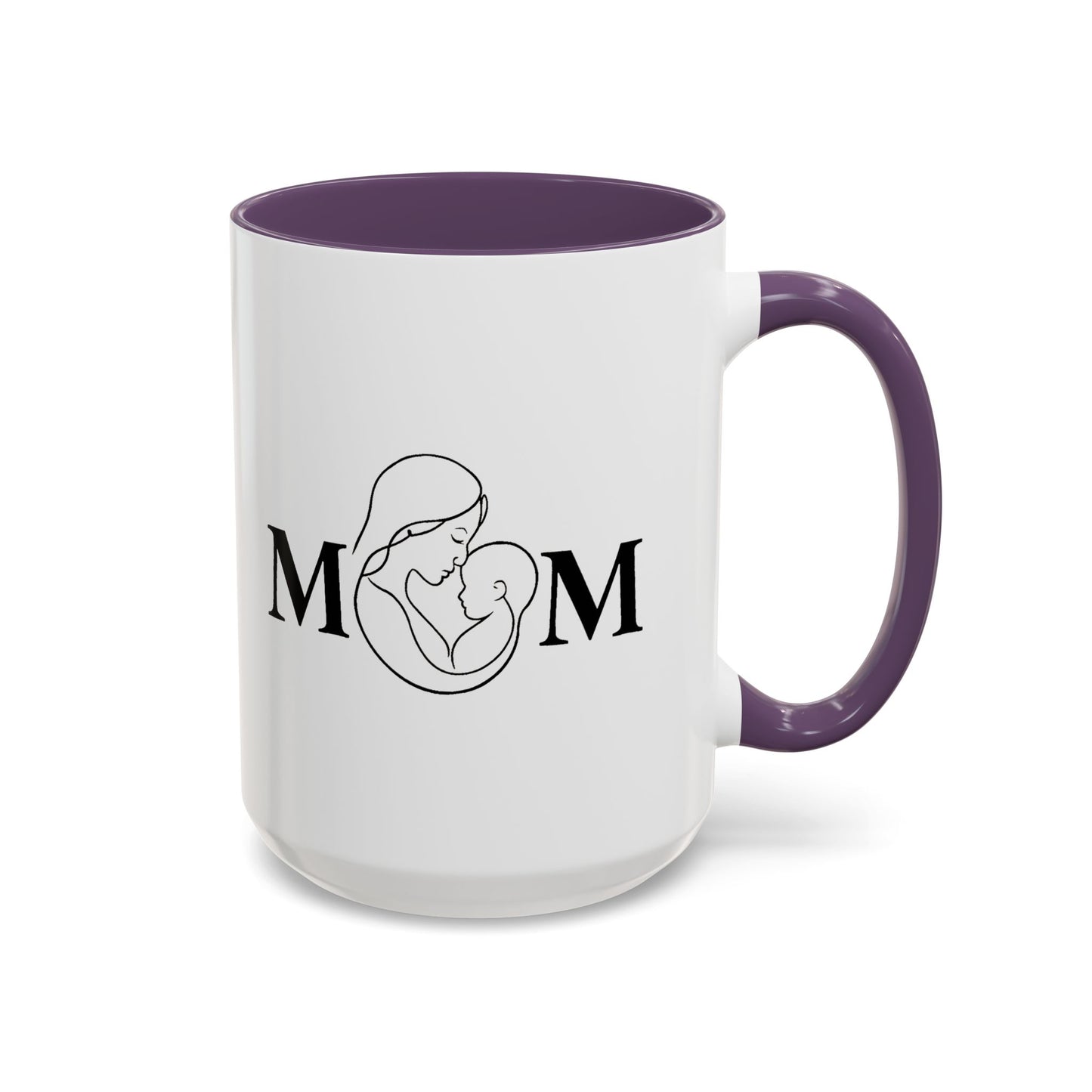 Mom Love Accent Coffee Mug - Perfect Gift for Mother's Day & Special Occasions