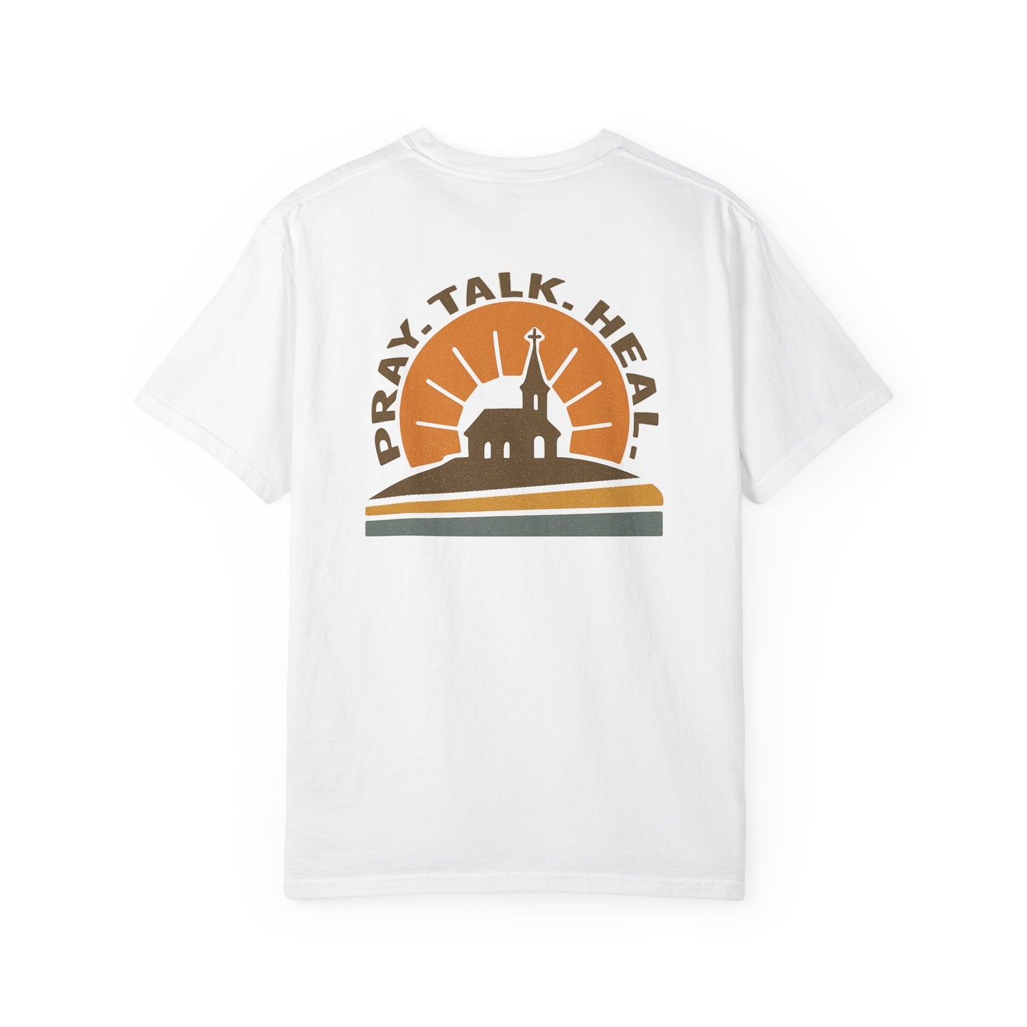 Pray. Talk. Heal. Retro Chapel Mental Health Awareness T-Shirt