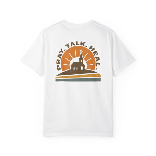 Pray. Talk. Heal. Retro Chapel Mental Health Awareness T-Shirt