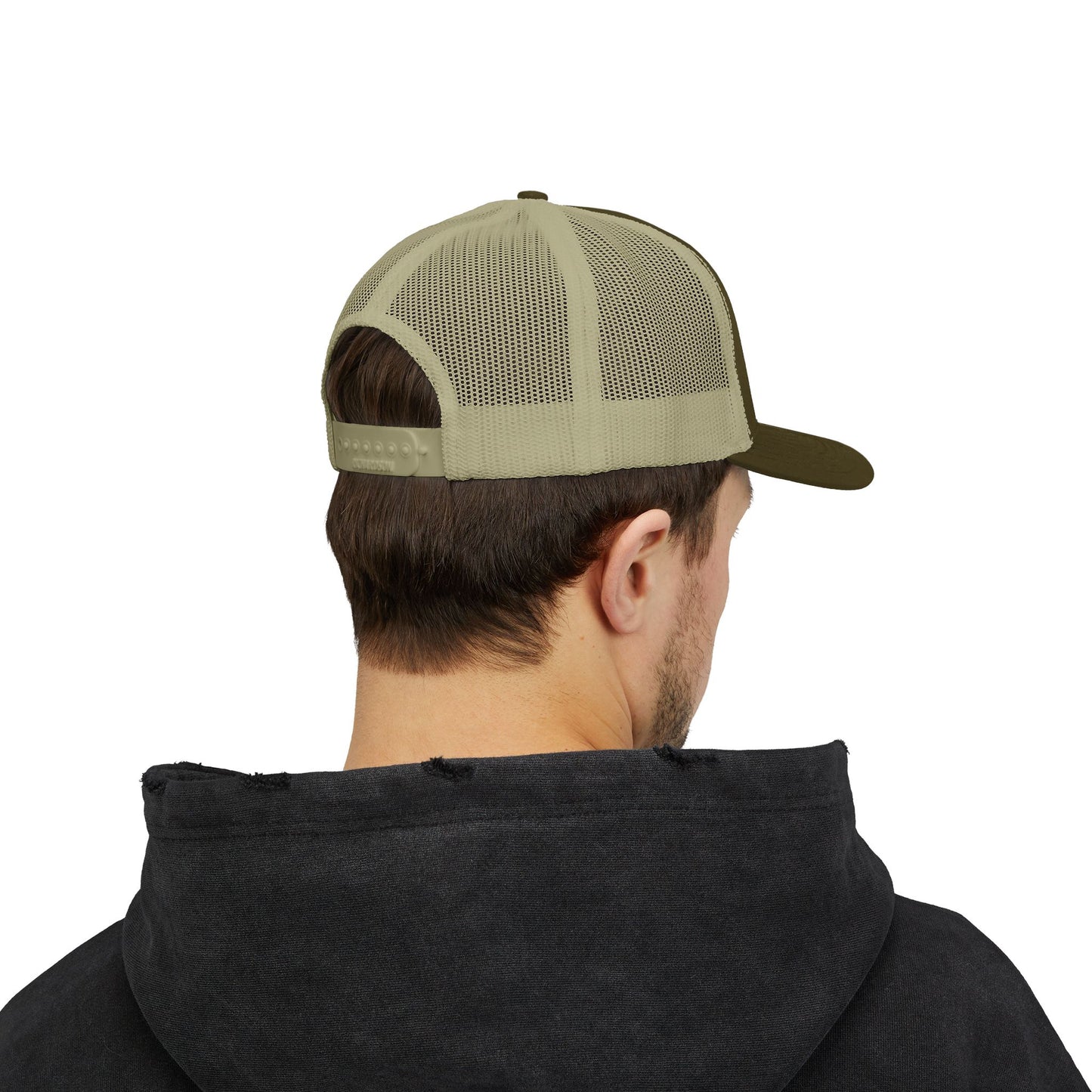 Father Names Line-Up Trucker Hat - Minimalist Black & White Design
