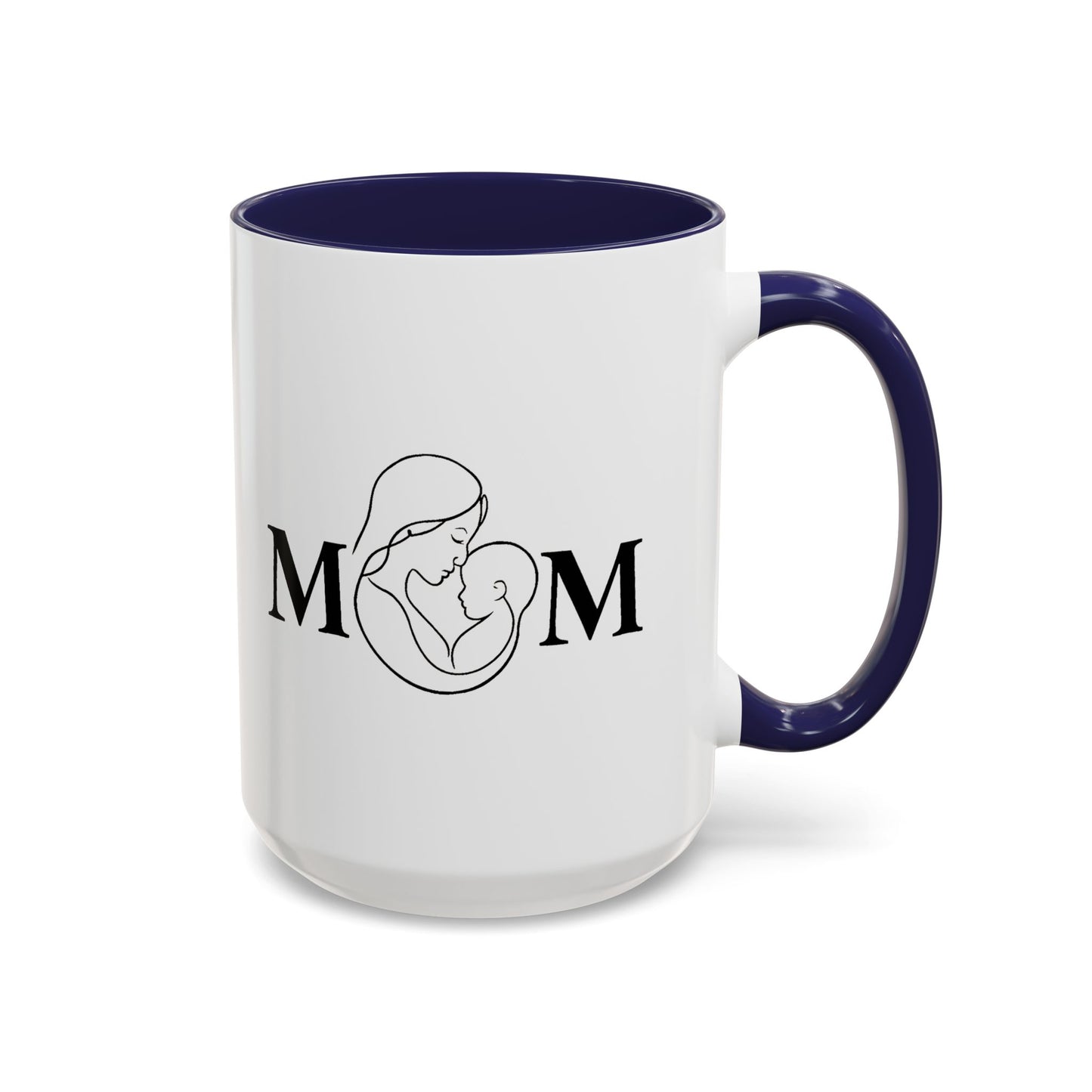 Mom Love Accent Coffee Mug - Perfect Gift for Mother's Day & Special Occasions