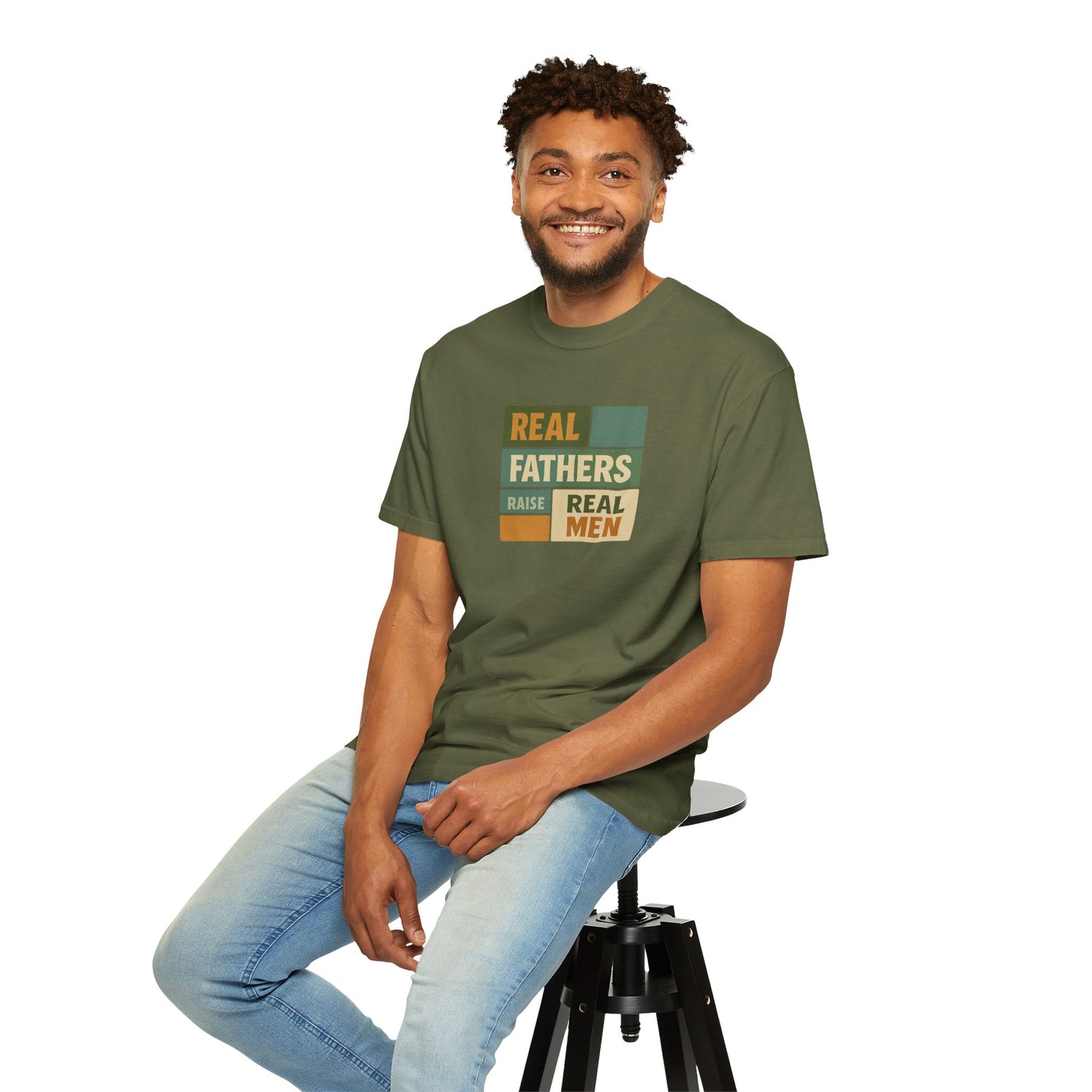 Real Fathers T-Shirt, Unisex Dad Tee, Garment-Dyed Shirt, Father's Day Gift, Real Men Apparel, Casual Gift for Dads