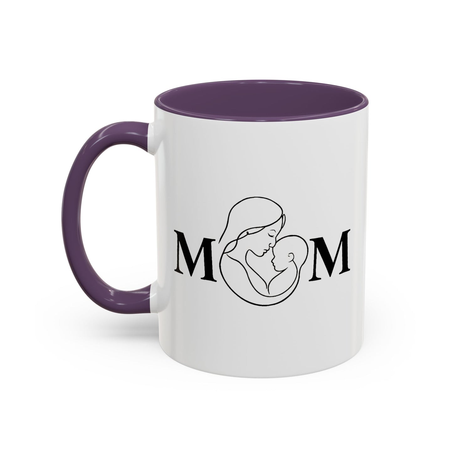 Mom Love Accent Coffee Mug - Perfect Gift for Mother's Day & Special Occasions