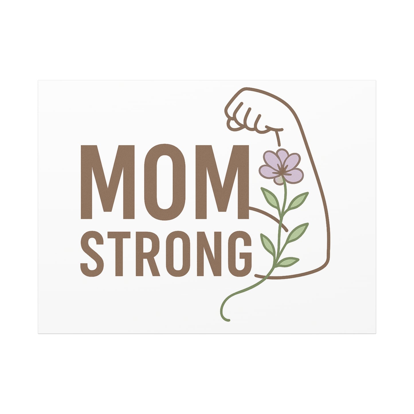 Mom Strong Canvas Art - Motivational Wall Decor for Moms