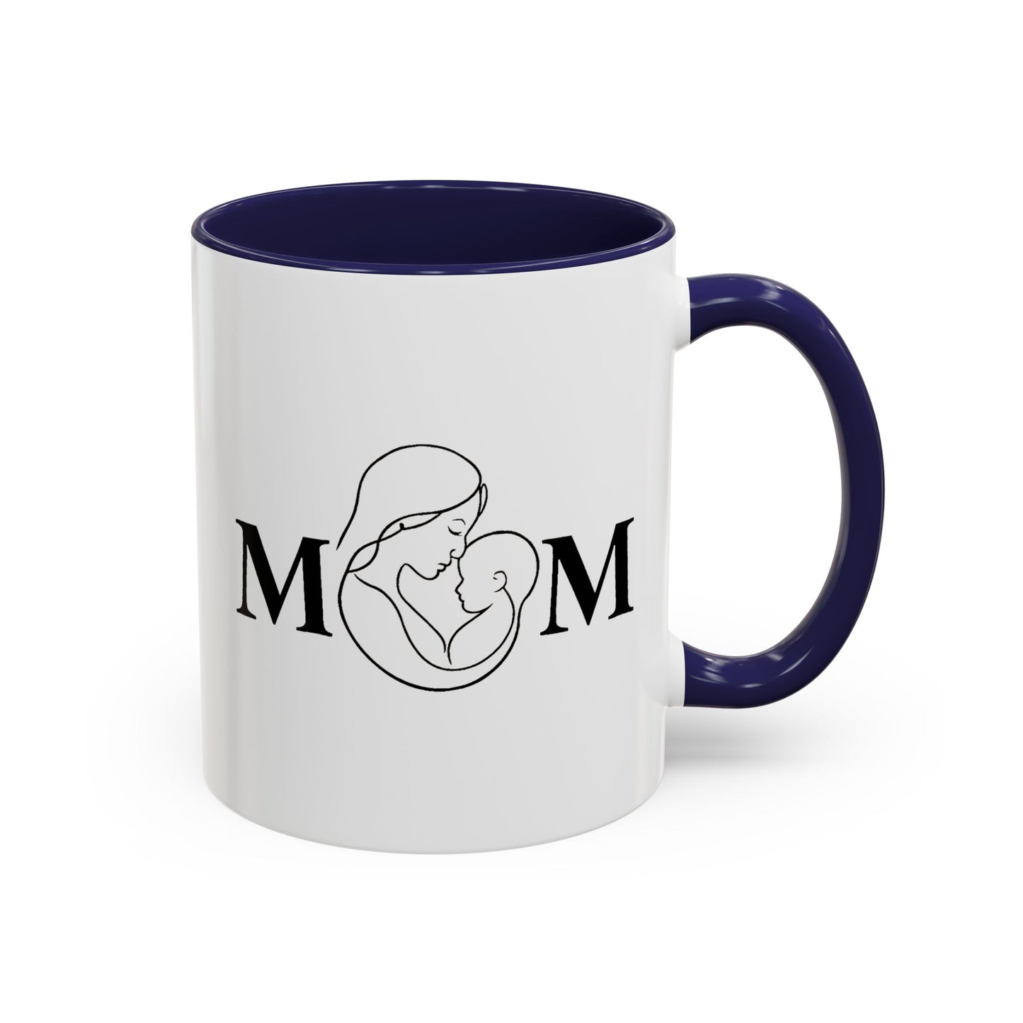 Mom Love Accent Coffee Mug - Perfect Gift for Mother's Day & Special Occasions
