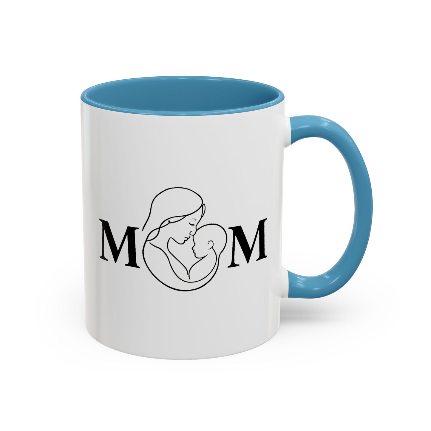Mom Love Accent Coffee Mug - Perfect Gift for Mother's Day & Special Occasions