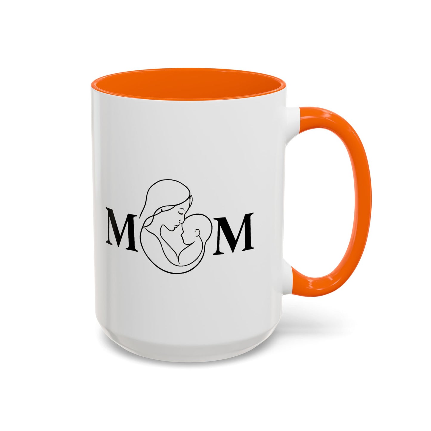 Mom Love Accent Coffee Mug - Perfect Gift for Mother's Day & Special Occasions