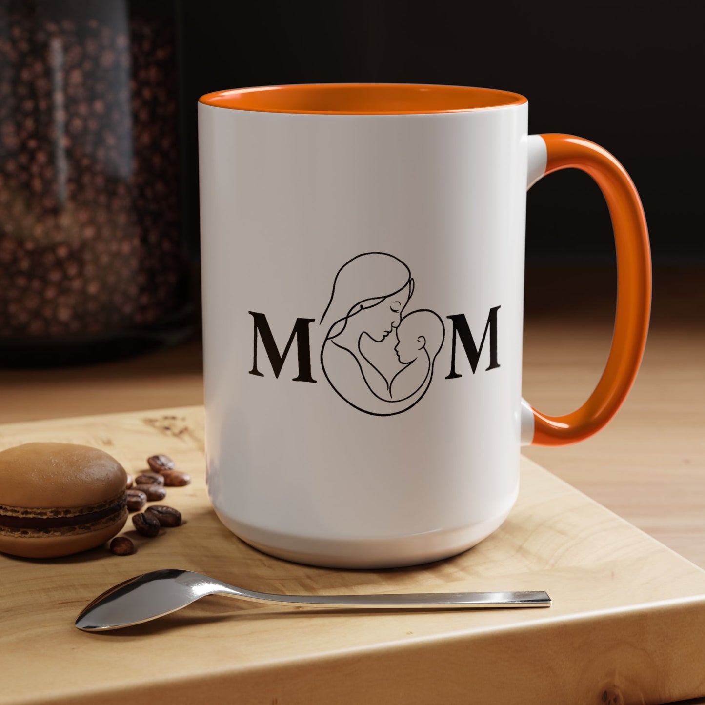 Mom Love Accent Coffee Mug - Perfect Gift for Mother's Day & Special Occasions