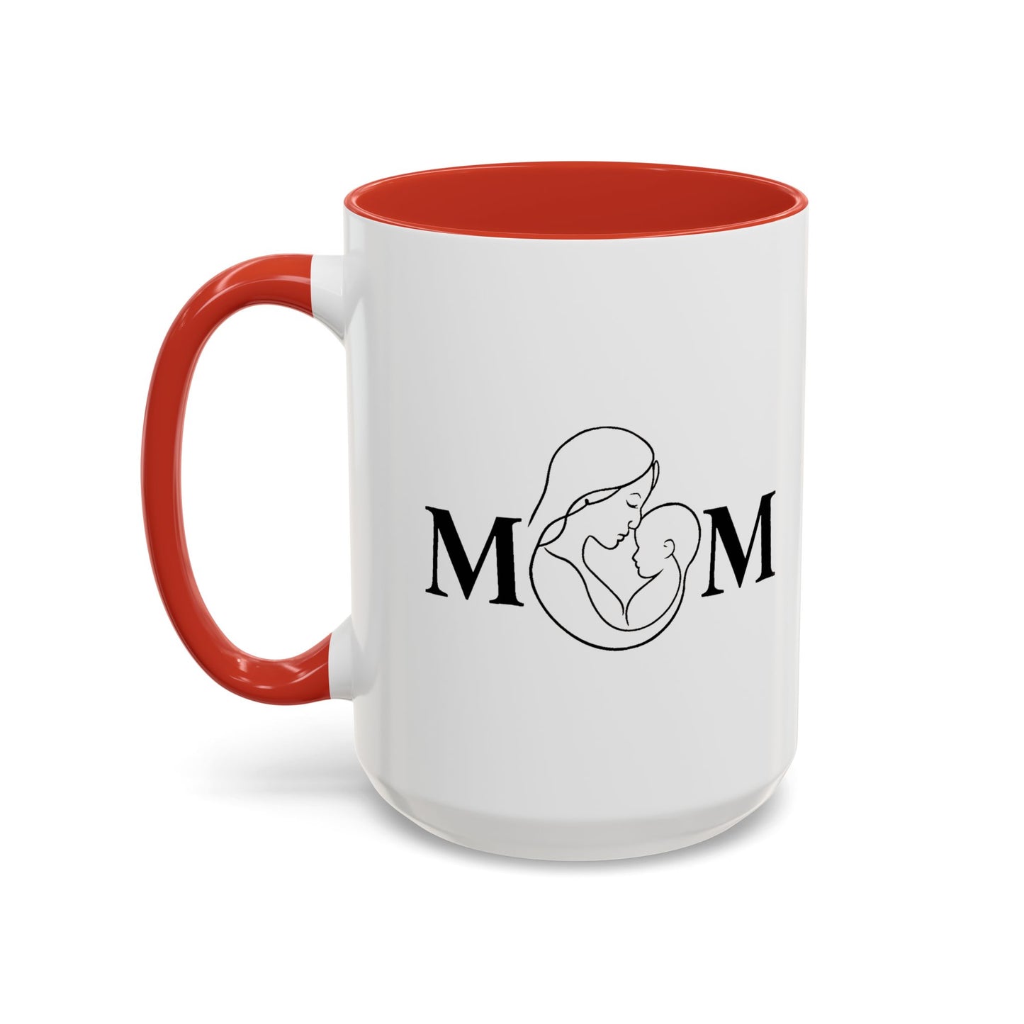 Mom Love Accent Coffee Mug - Perfect Gift for Mother's Day & Special Occasions