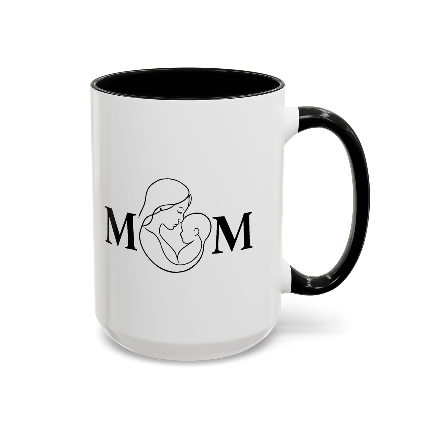 Mom Love Accent Coffee Mug - Perfect Gift for Mother's Day & Special Occasions