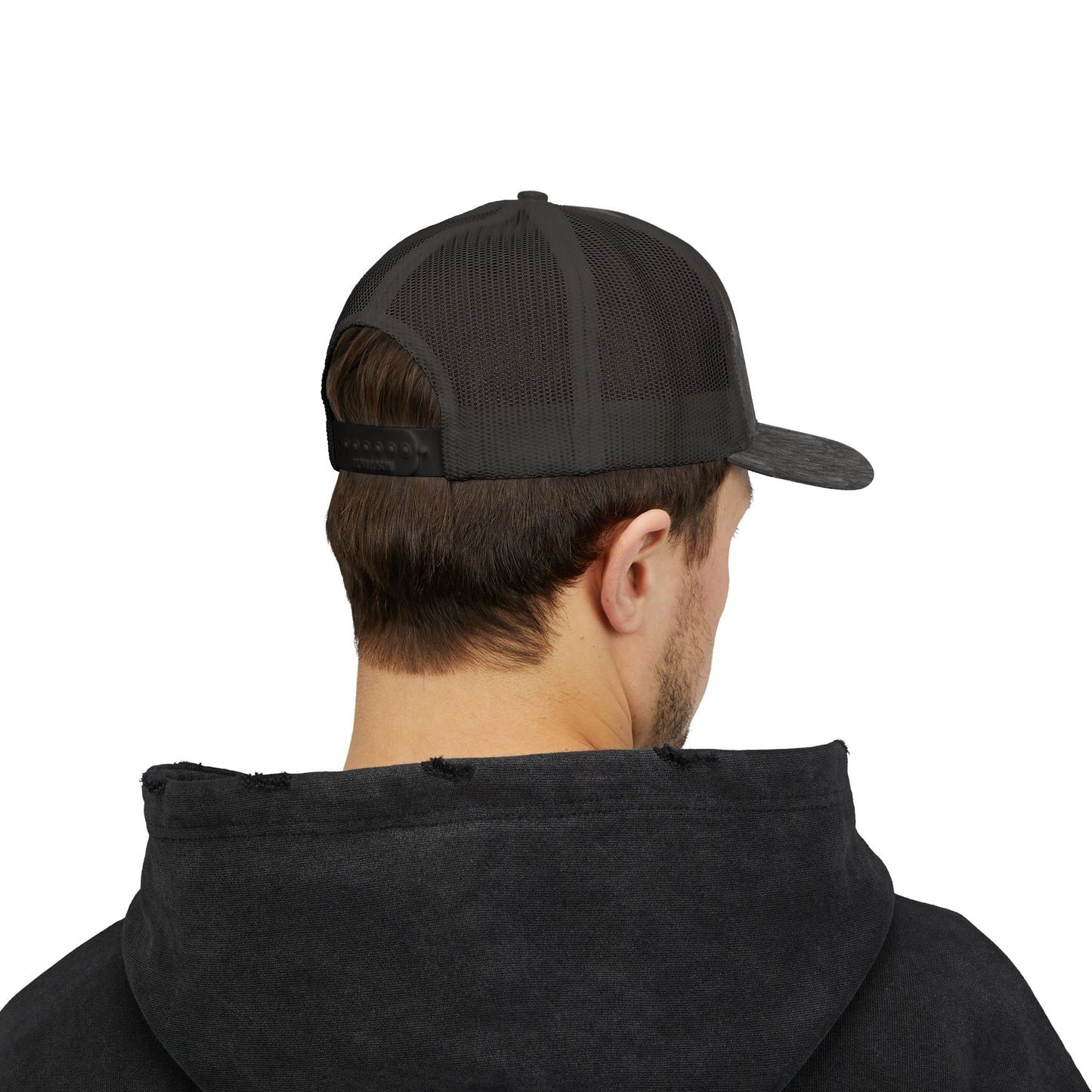 Father Names Line-Up Trucker Hat - Minimalist Black & White Design