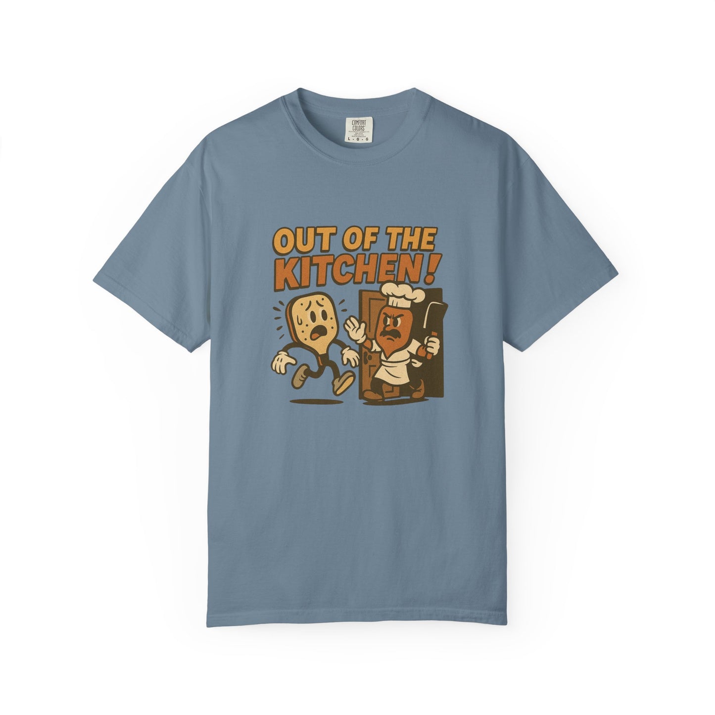 Out of the Kitchen! Funny Pickleball T-Shirt – Retro Cartoon Chef Paddle Design for Players Who Love Pickleball and Laughs