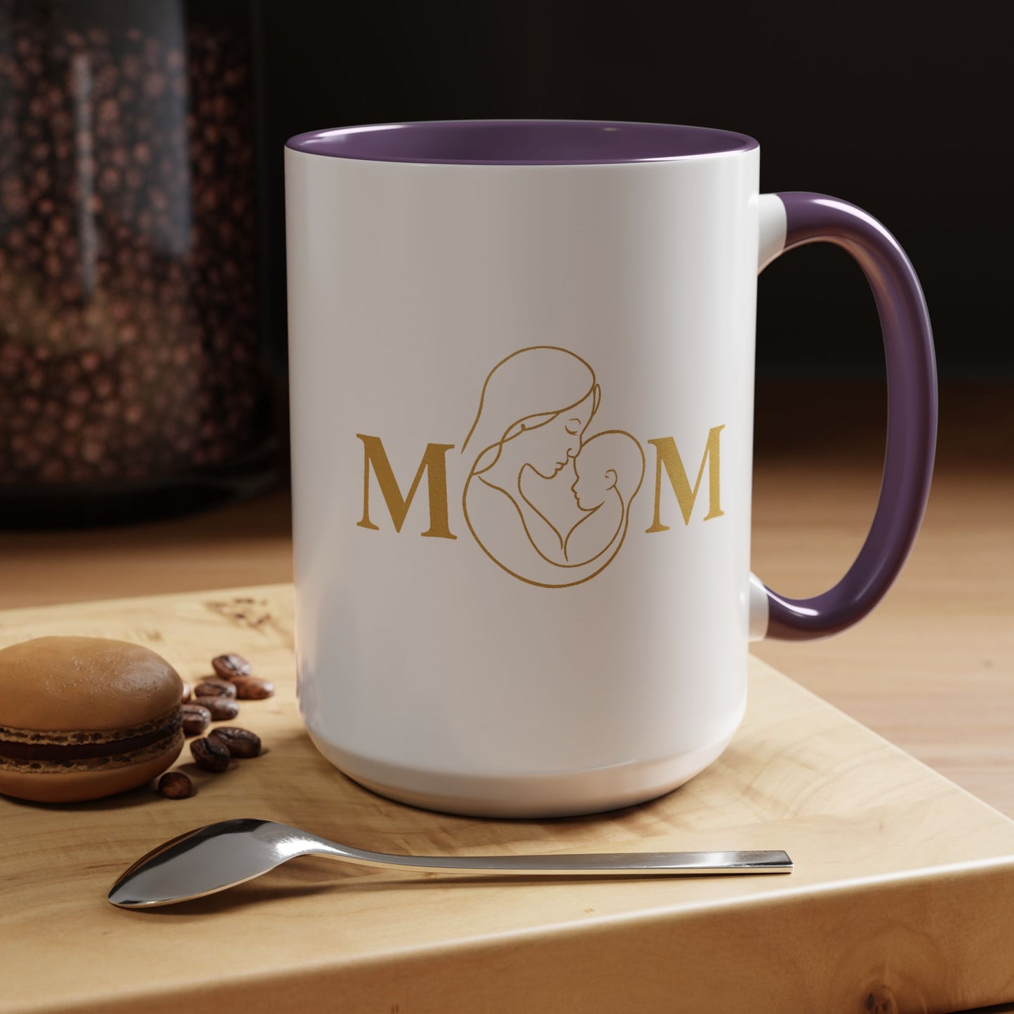 Elegant Mom Coffee Mug - Gold Accent | Perfect Gift for Mothers Day & Special Occasions