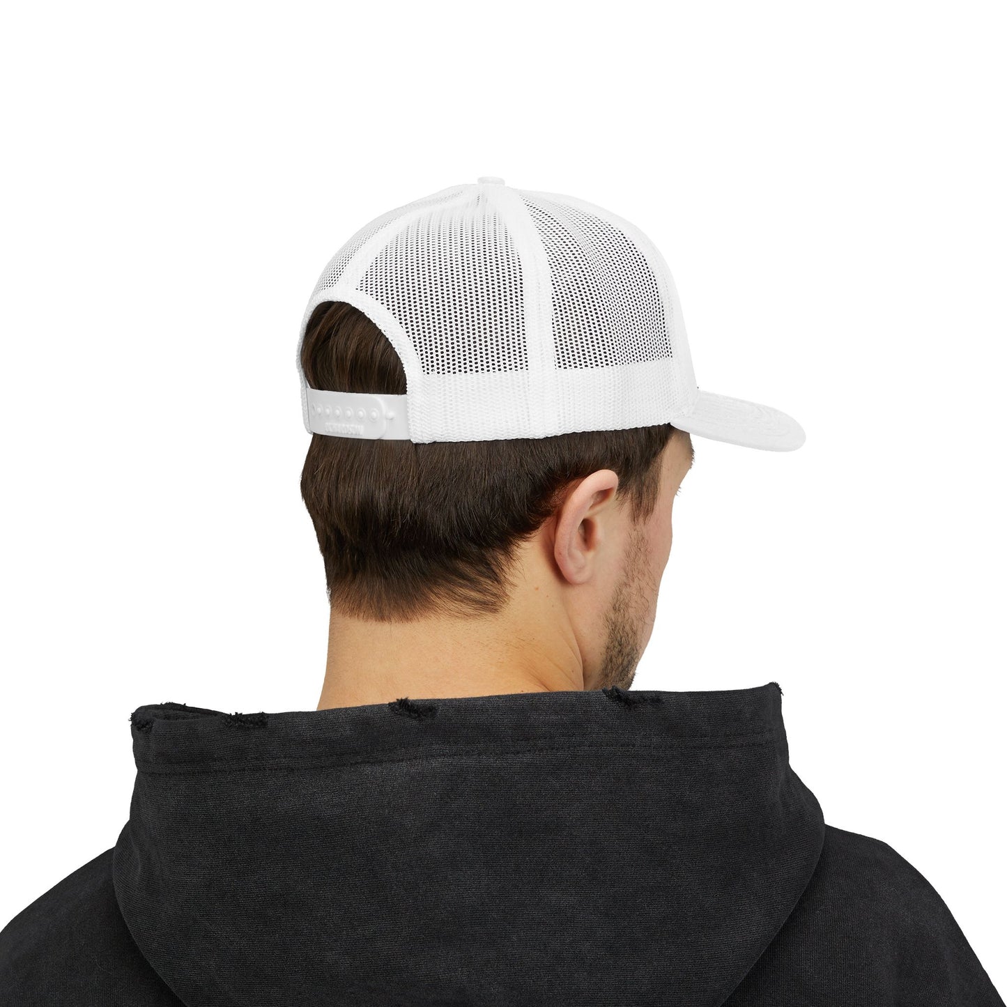 Father Names Line-Up Trucker Hat - Minimalist Black & White Design
