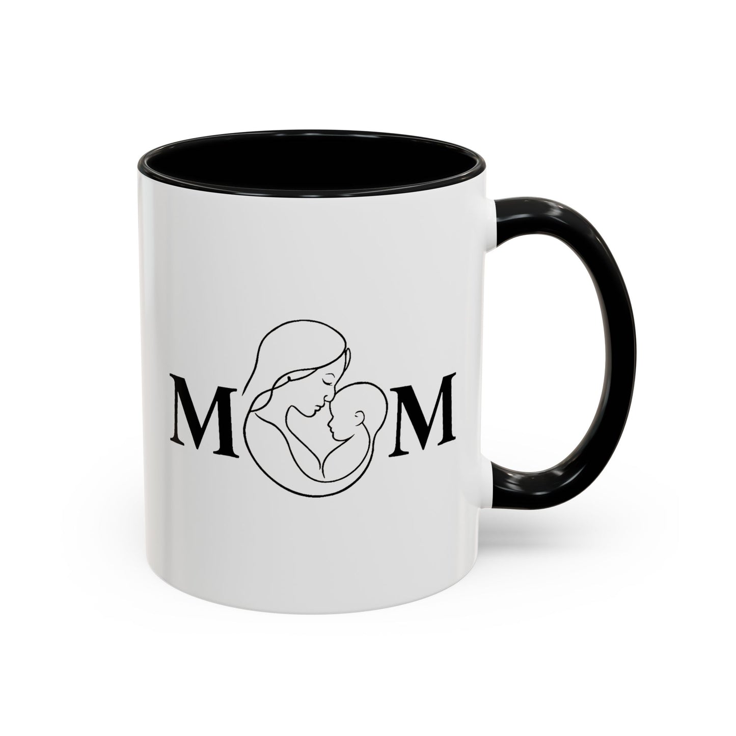 Mom Love Accent Coffee Mug - Perfect Gift for Mother's Day & Special Occasions