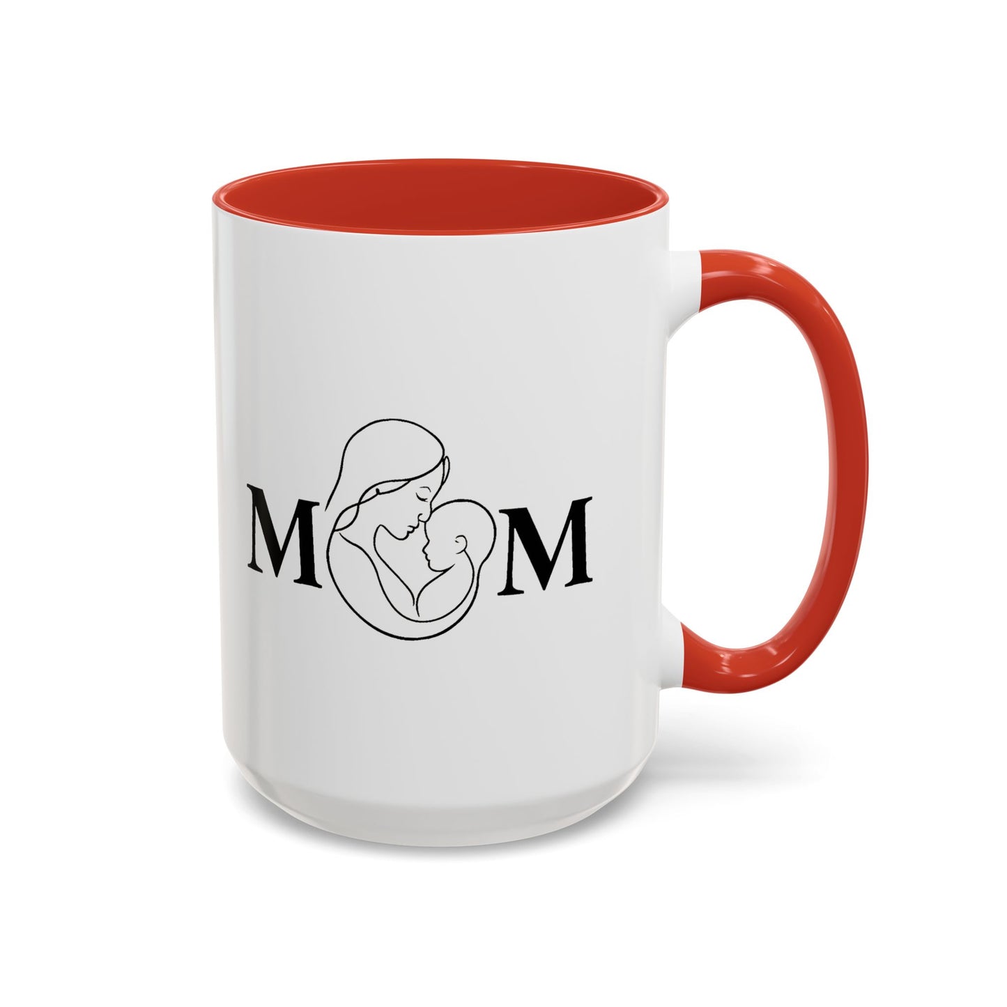 Mom Love Accent Coffee Mug - Perfect Gift for Mother's Day & Special Occasions
