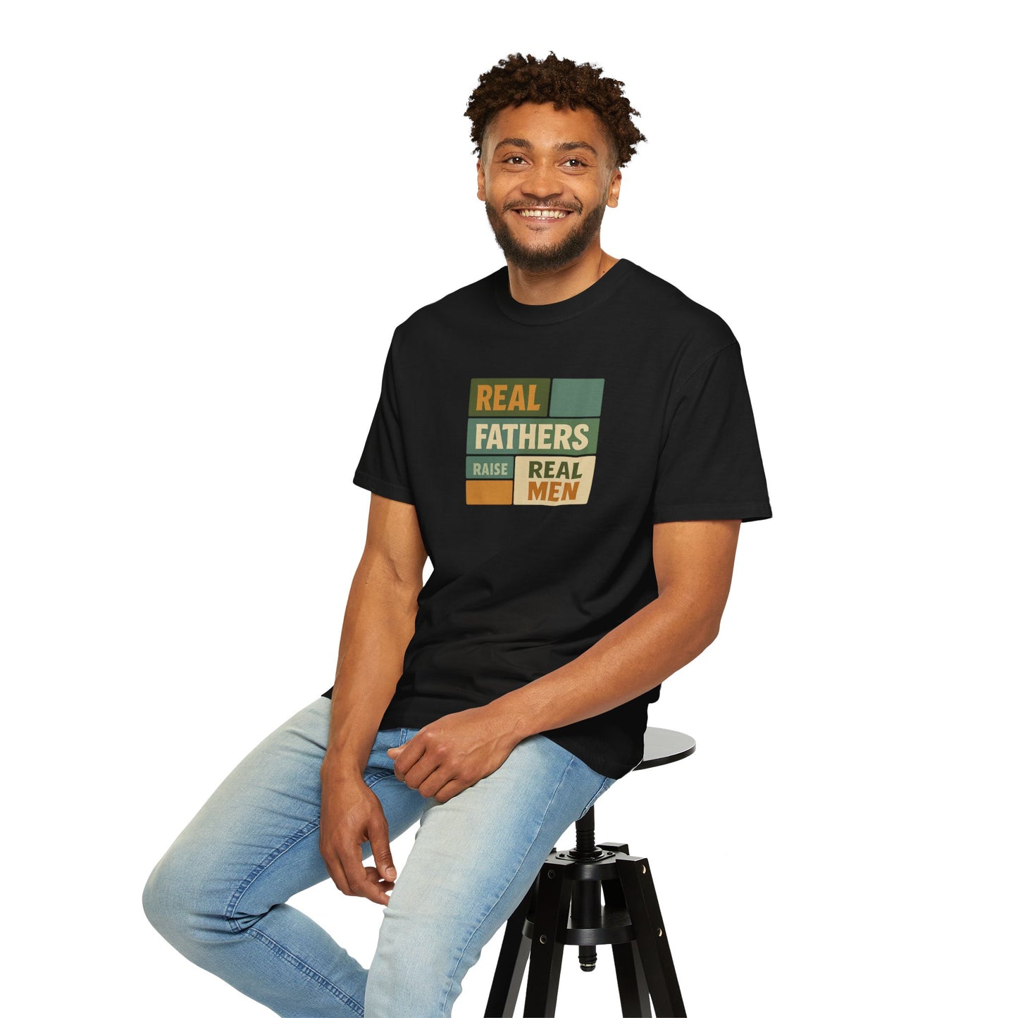 Real Fathers T-Shirt, Unisex Dad Tee, Garment-Dyed Shirt, Father's Day Gift, Real Men Apparel, Casual Gift for Dads