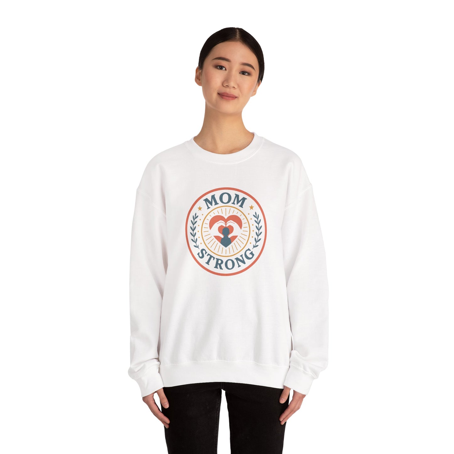 Mom Strong Crewneck Sweatshirt - Unisex Heavy Blend™