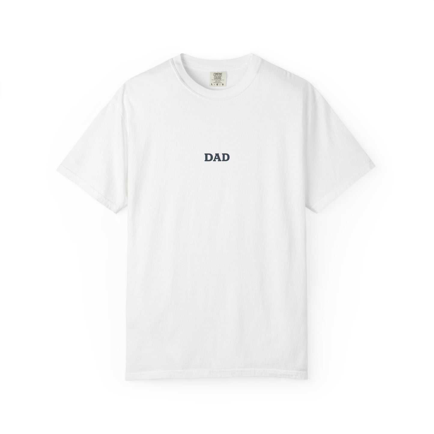 Father’s Day “Dad – Heavy Shoulders, Strong Hands, Full Heart” T-Shirt – Rustic Woodcut Edition