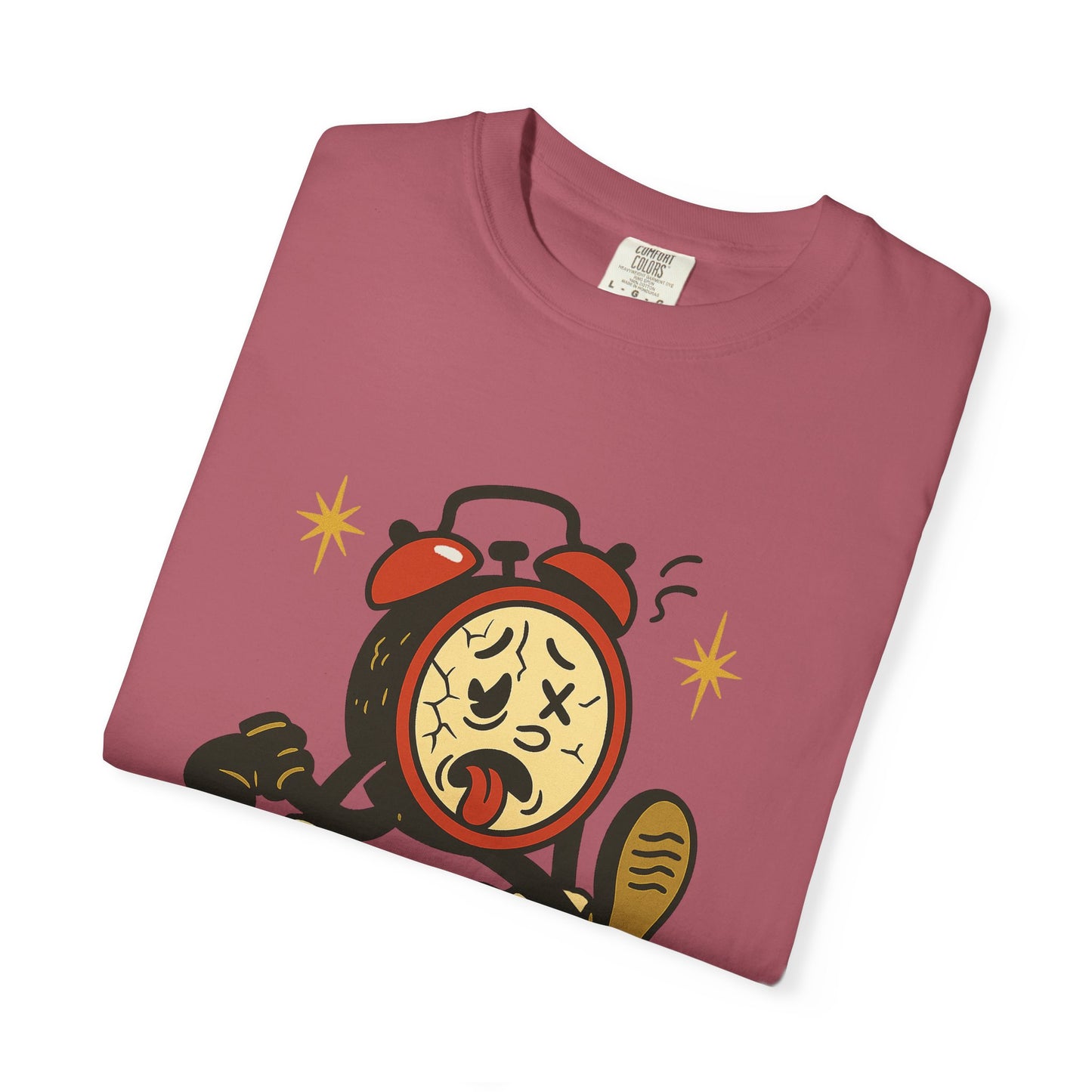 Funny Retro Alarm Clock Graphic T-Shirt, Unisex Humor Tee, Perfect Gift for Lazy Mornings, Casual Wear, Unique Graphic Shirt