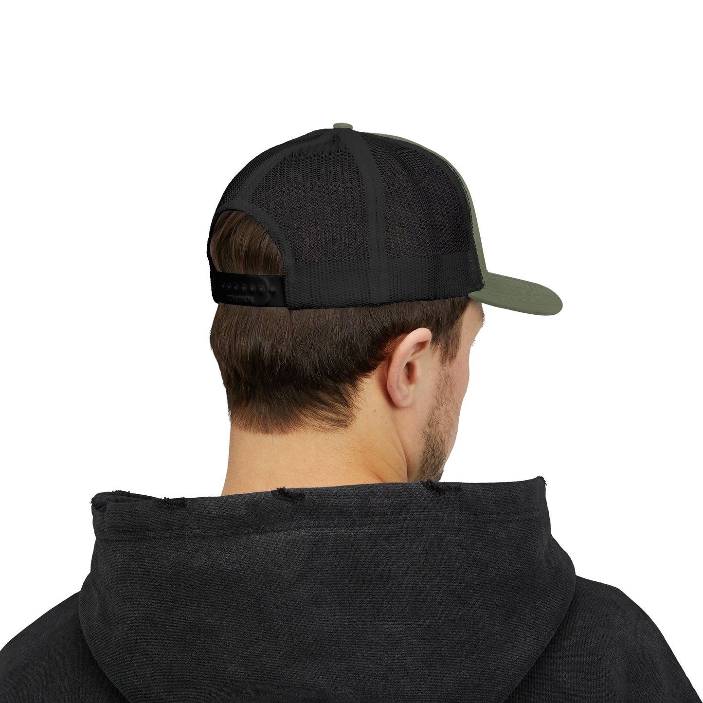 Father Names Line-Up Trucker Hat - Minimalist Black & White Design