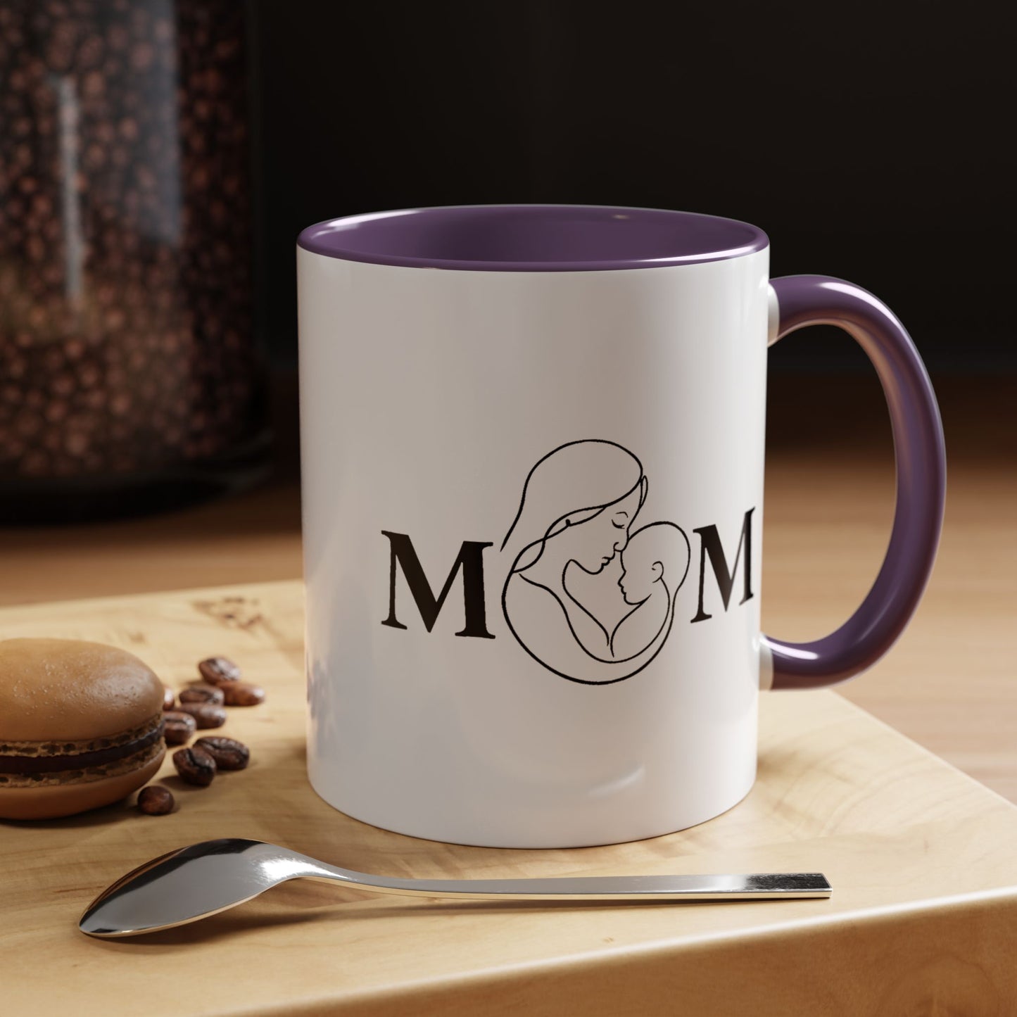 Mom Love Accent Coffee Mug - Perfect Gift for Mother's Day & Special Occasions