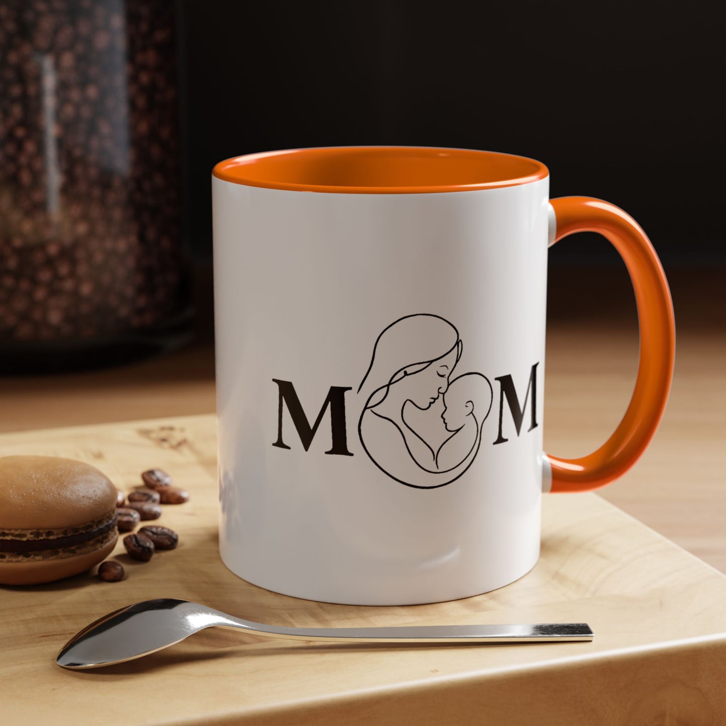 Mom Love Accent Coffee Mug - Perfect Gift for Mother's Day & Special Occasions