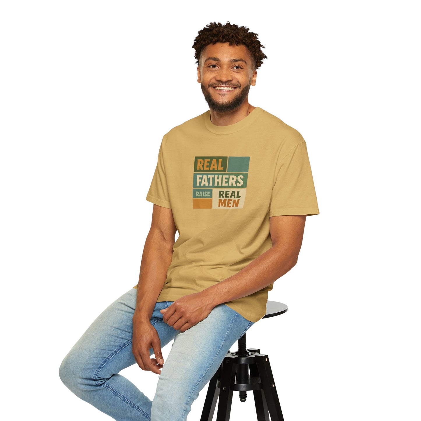 Real Fathers T-Shirt, Unisex Dad Tee, Garment-Dyed Shirt, Father's Day Gift, Real Men Apparel, Casual Gift for Dads