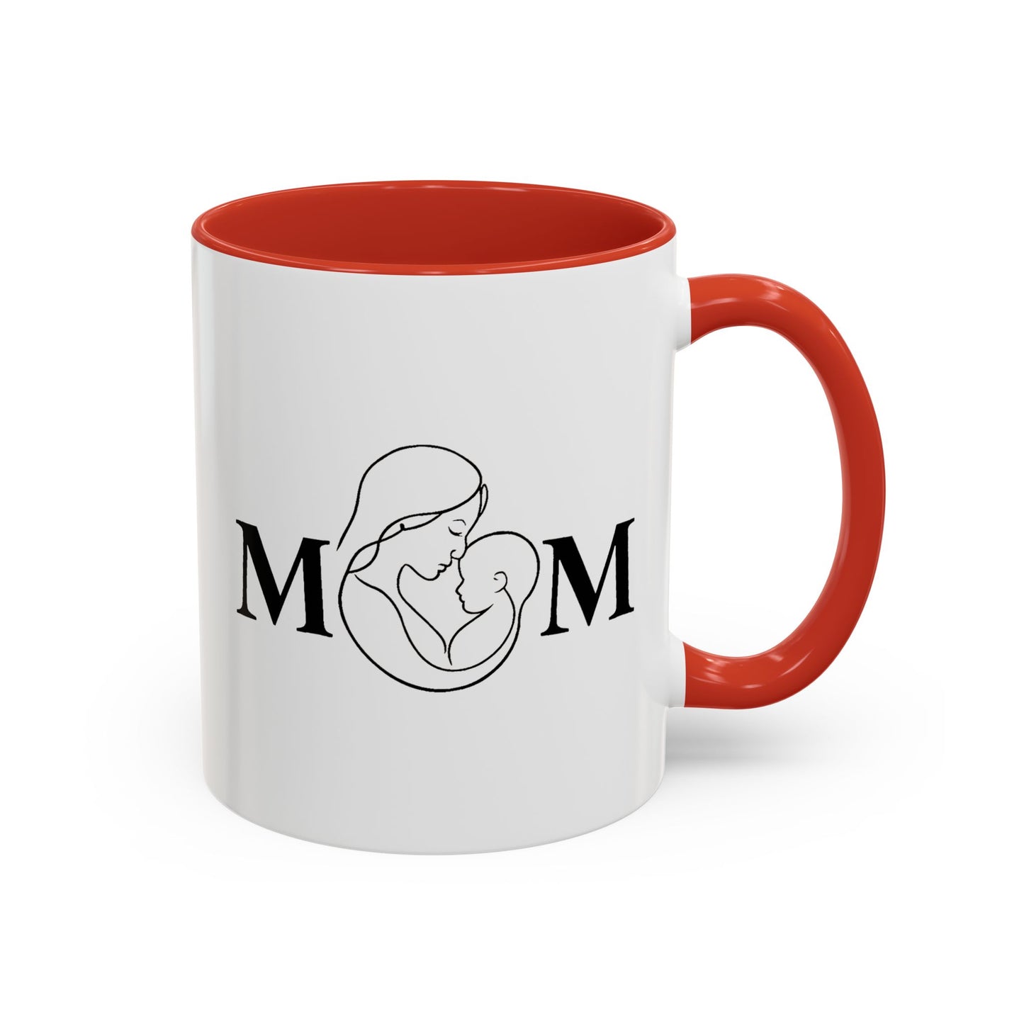Mom Love Accent Coffee Mug - Perfect Gift for Mother's Day & Special Occasions