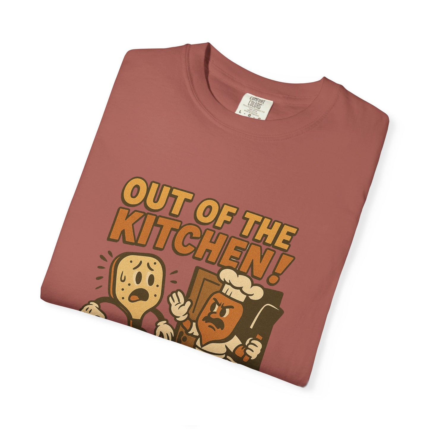 Out of the Kitchen! Funny Pickleball T-Shirt – Retro Cartoon Chef Paddle Design for Players Who Love Pickleball and Laughs