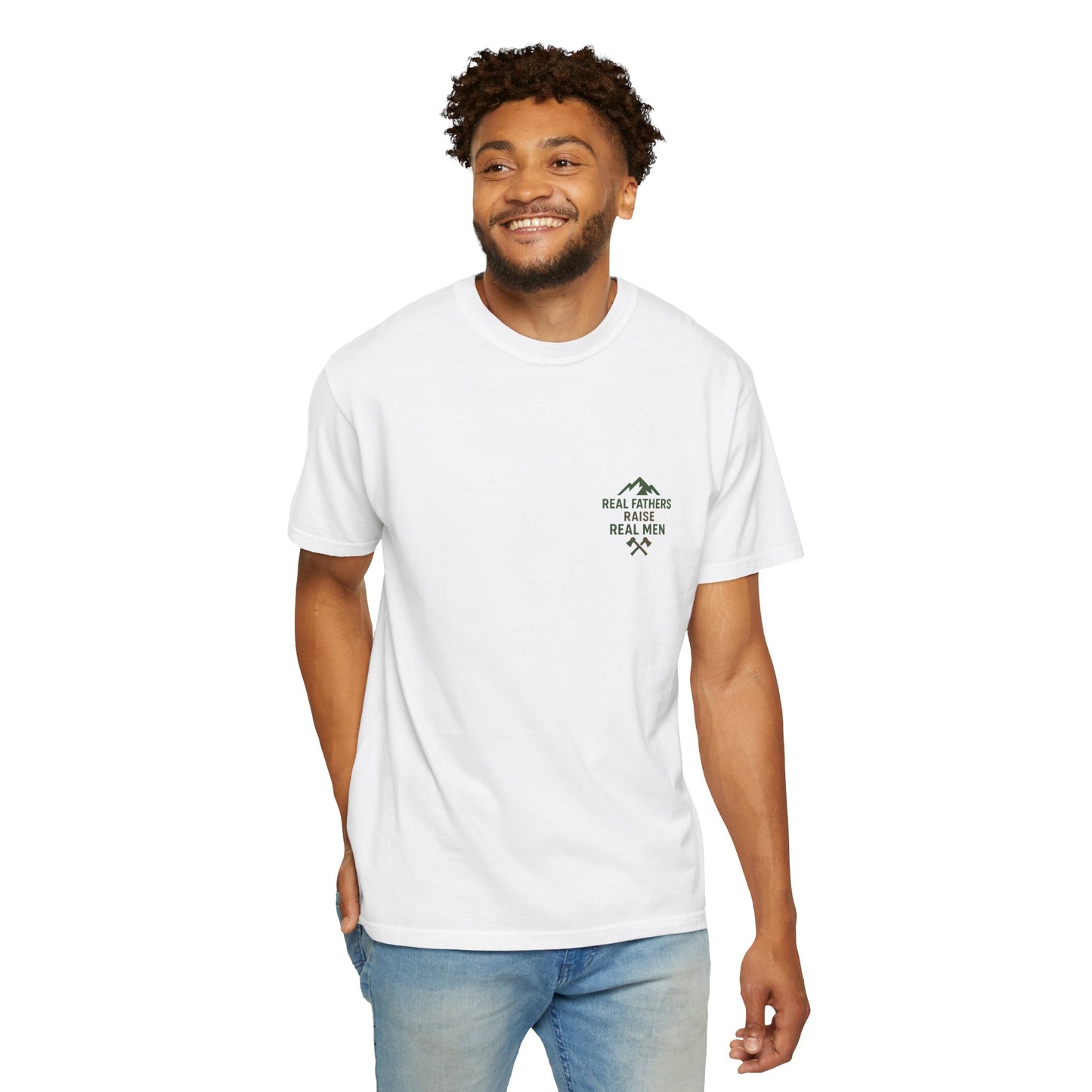 Real Fathers Raise Real Men T-Shirt, Unisex Cotton Tee, Father's Day Gift, Dad Apparel, Outdoor Style Shirt, Family Values Clothing